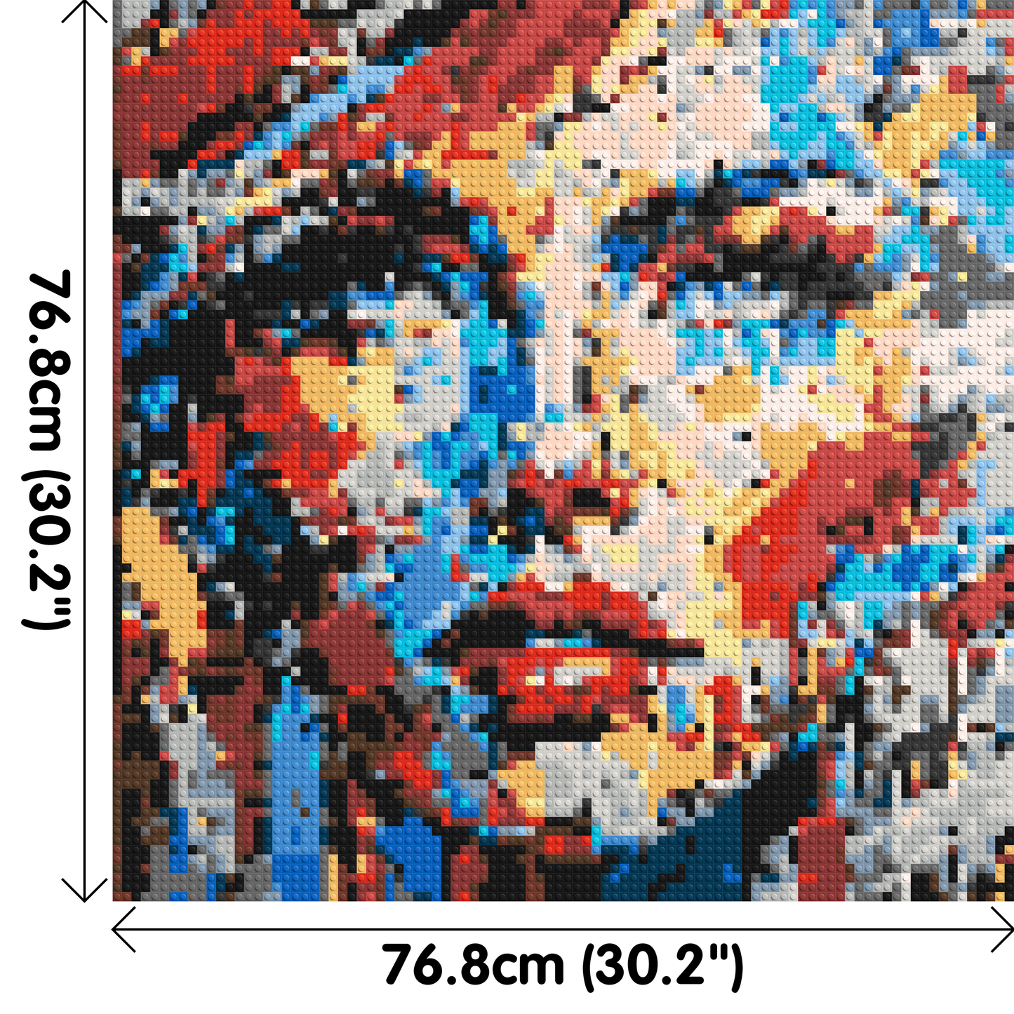 Eccentric – A Dance of Unpredictable Color by Joséphine Machalani - Brick Art Mosaic Kit 4x4 large