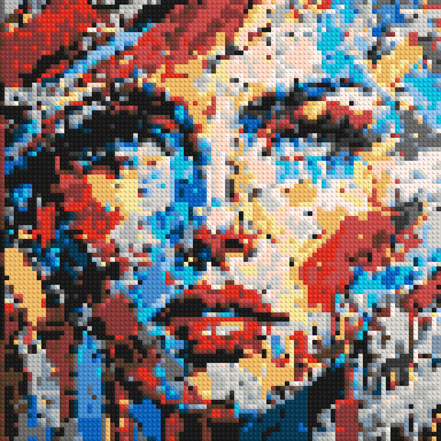 Eccentric – A Dance of Unpredictable Color by Joséphine Machalani - Brick Art Mosaic Kit 4x4 large