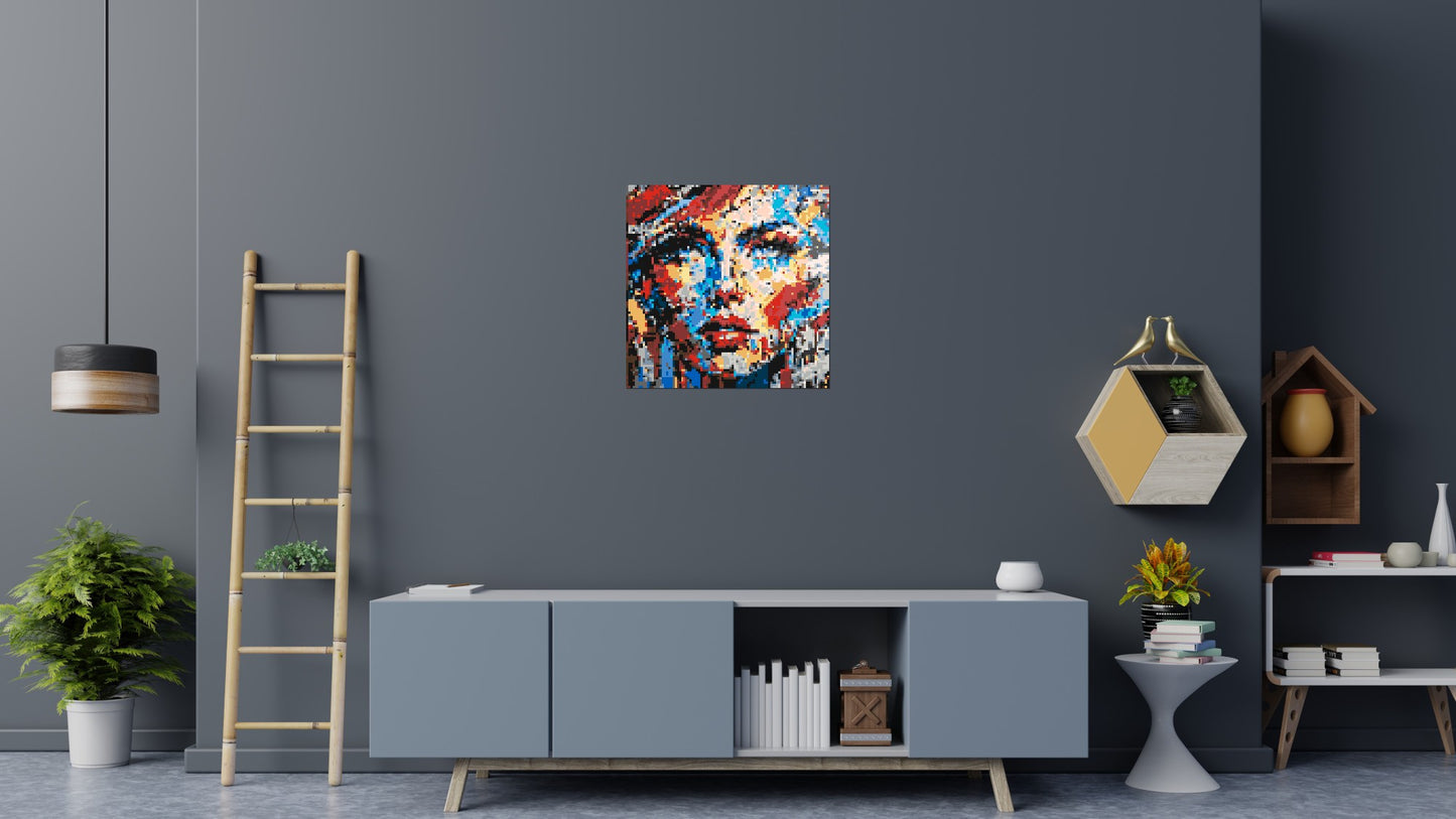 Eccentric – A Dance of Unpredictable Color by Joséphine Machalani - Brick Art Mosaic Kit 4x4 large