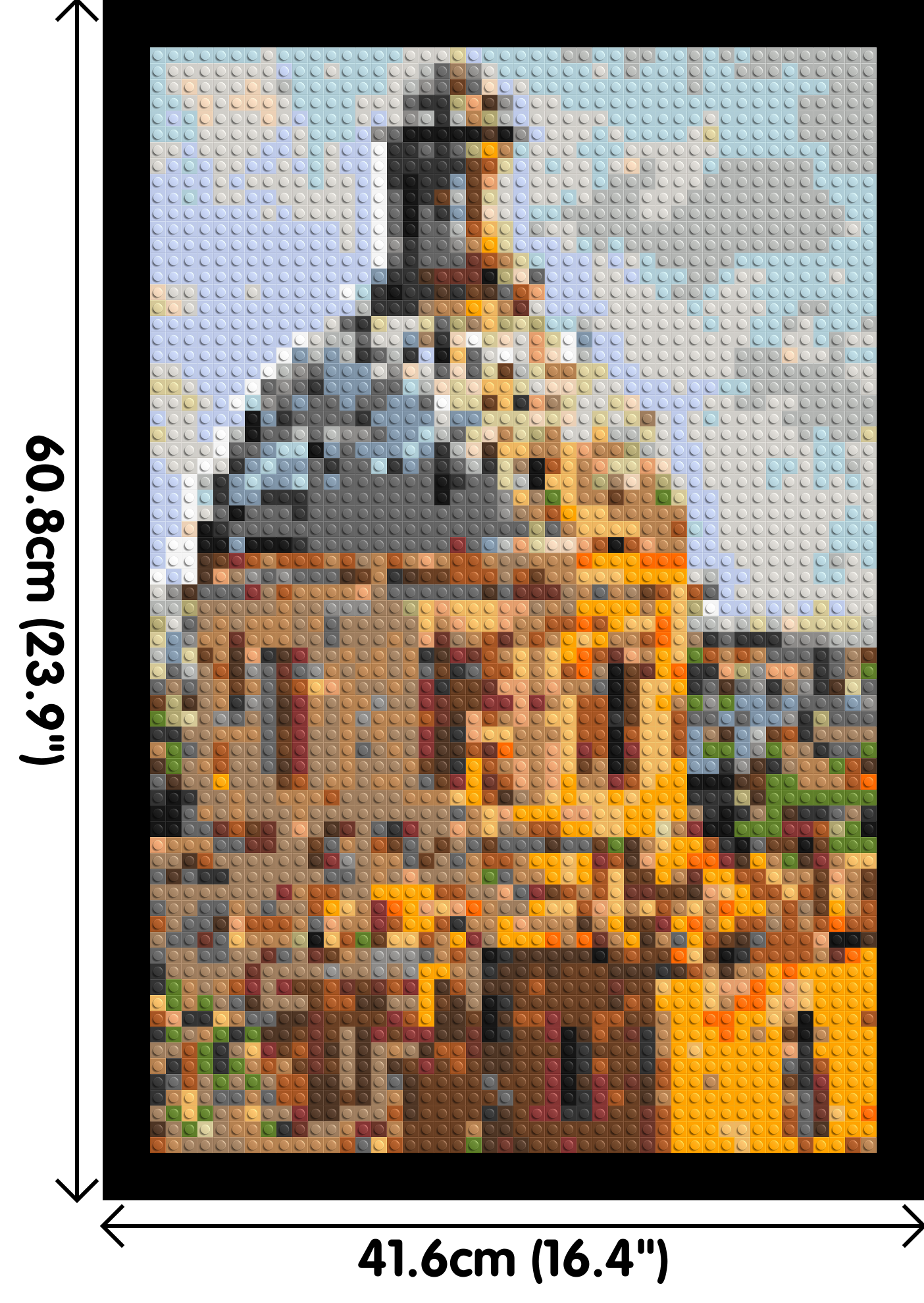 Toulouse by Joséphine Machalani - Brick Art Mosaic Kit 2x3 dimensions with frame