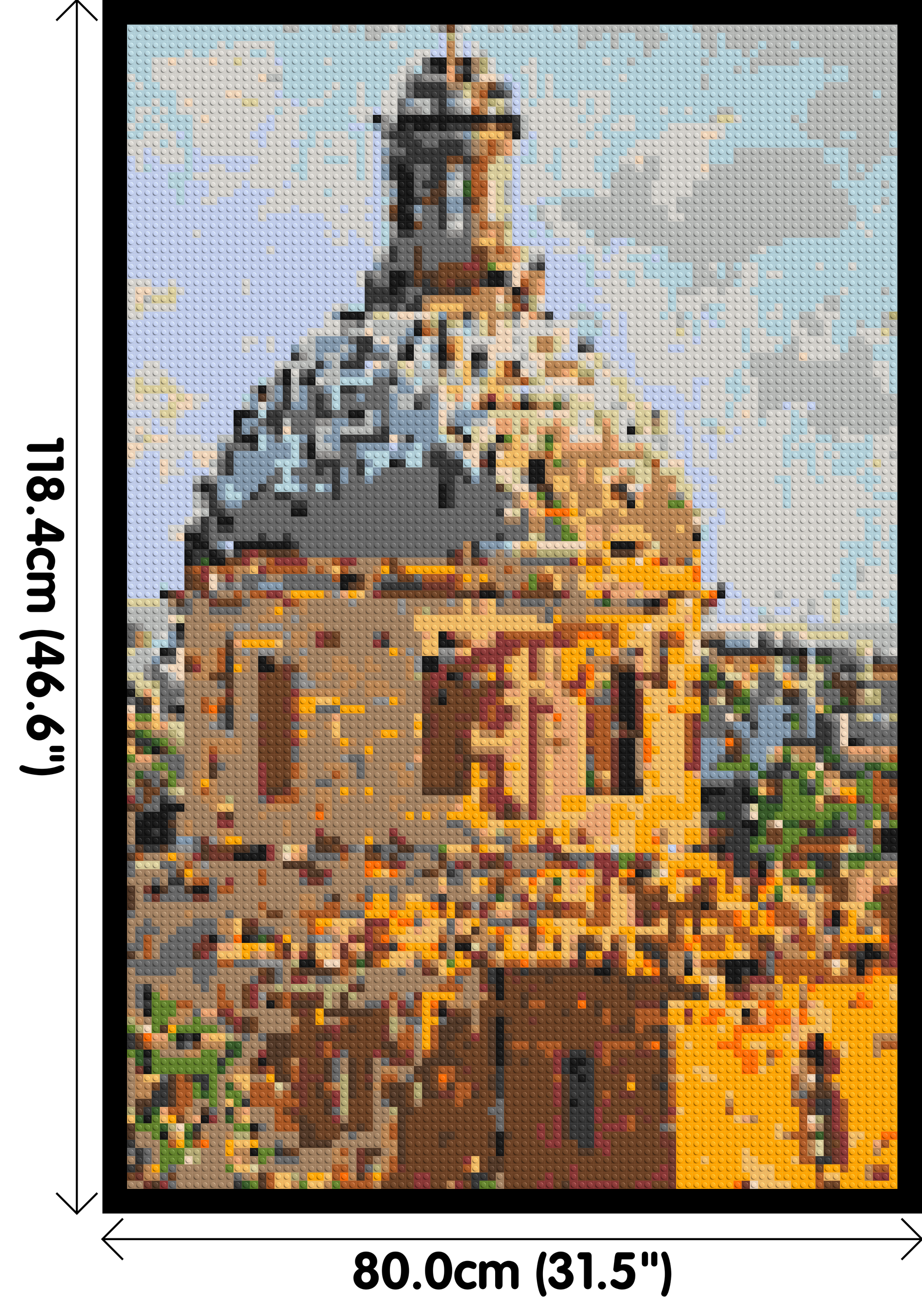 Toulouse by Joséphine Machalani - Brick Art Mosaic Kit 4x6 dimensions with frame