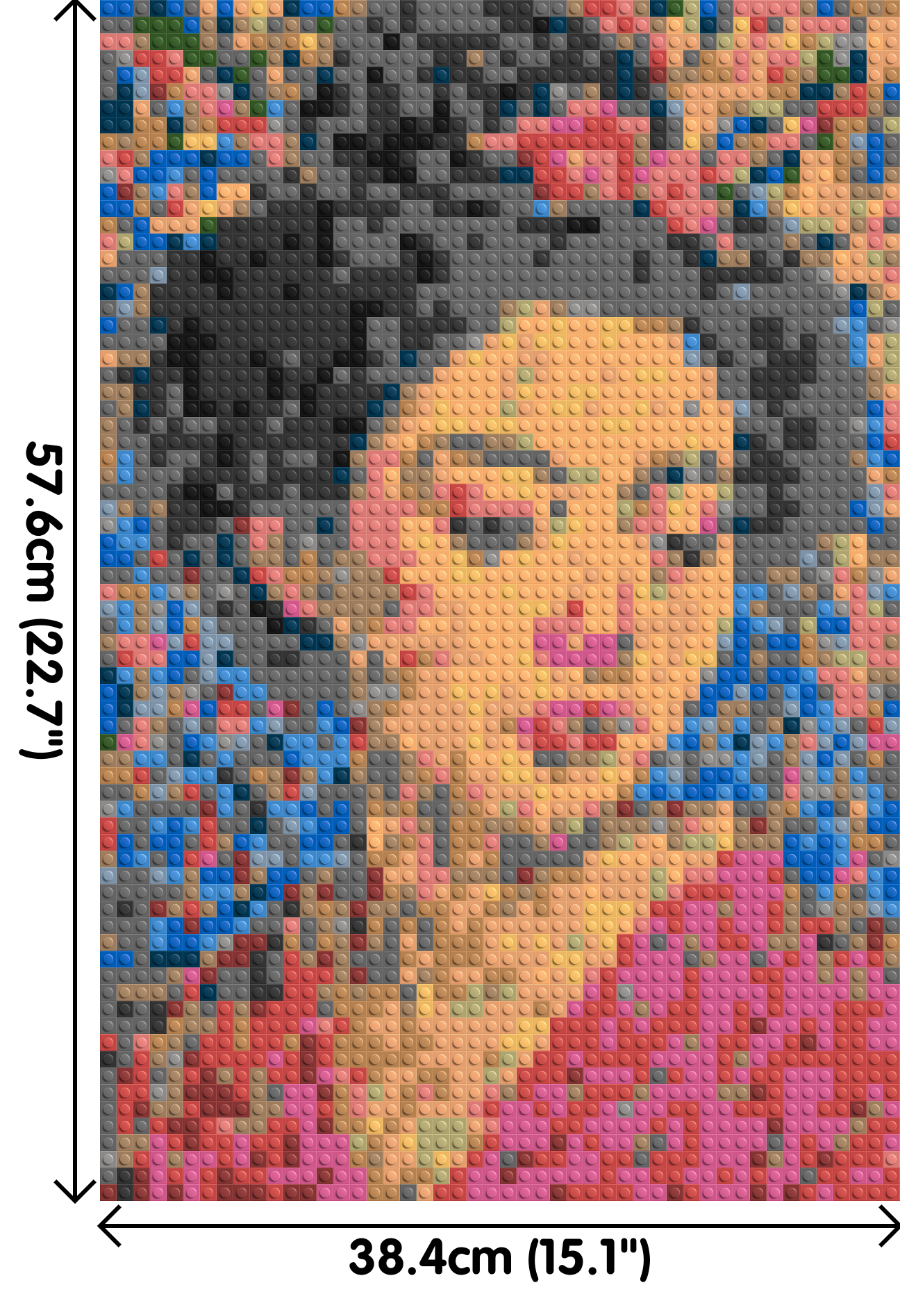 Sakura – A Woman Shaped by Light by Joséphine Machalani - Brick Art Mosaic Kit 2x3 dimensions