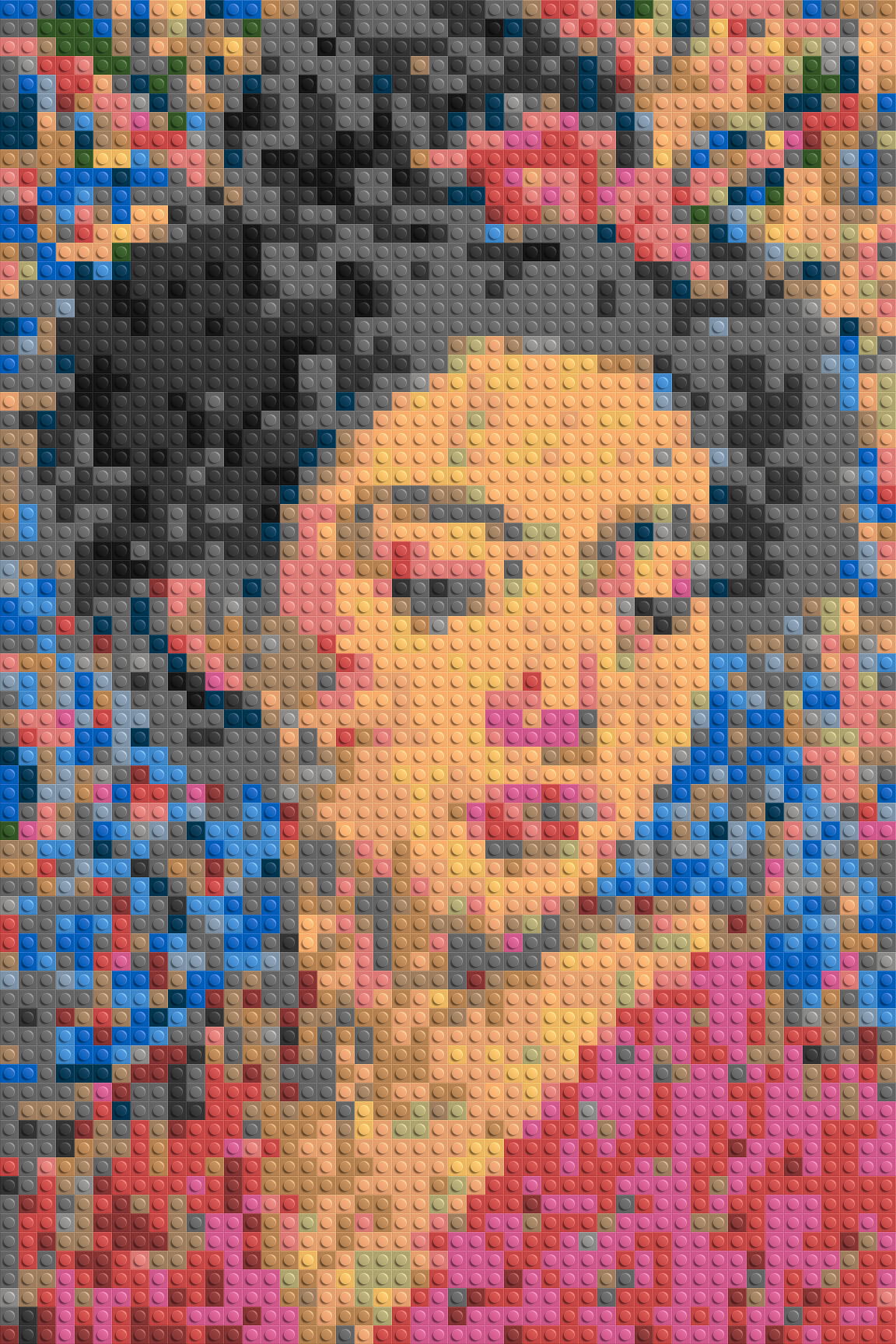 Sakura – A Woman Shaped by Light by Joséphine Machalani - Brick Art Mosaic Kit 2x3 large