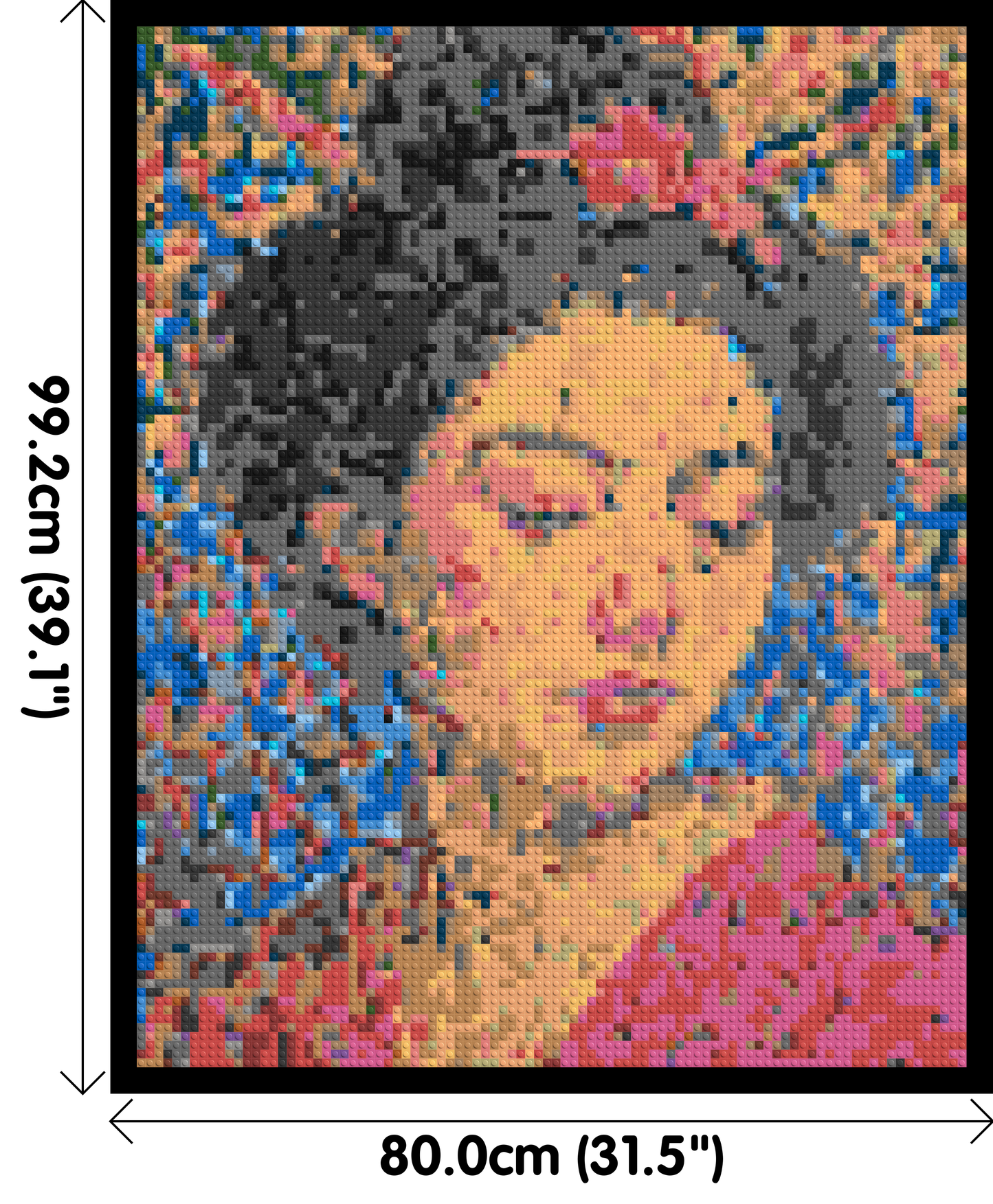 Sakura – A Woman Shaped by Light by Joséphine Machalani - Brick Art Mosaic Kit 4x5 large
