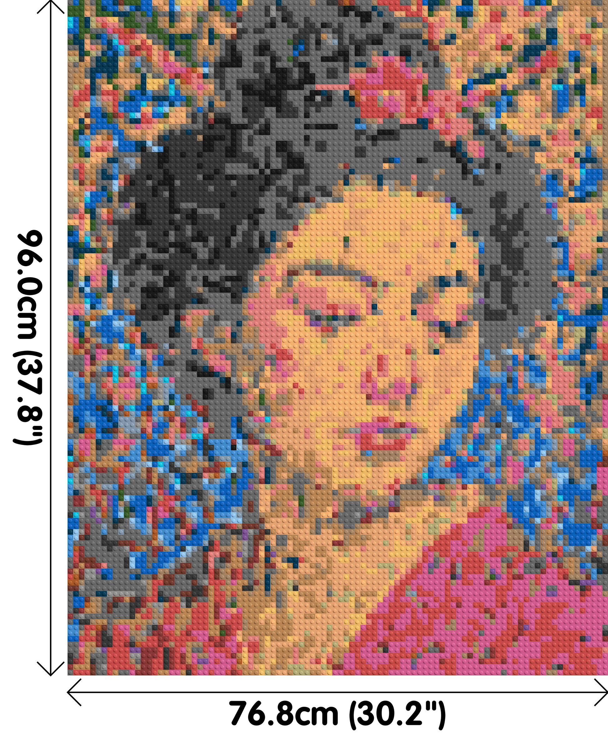 Sakura – A Woman Shaped by Light by Joséphine Machalani - Brick Art Mosaic Kit 4x5 dimensions