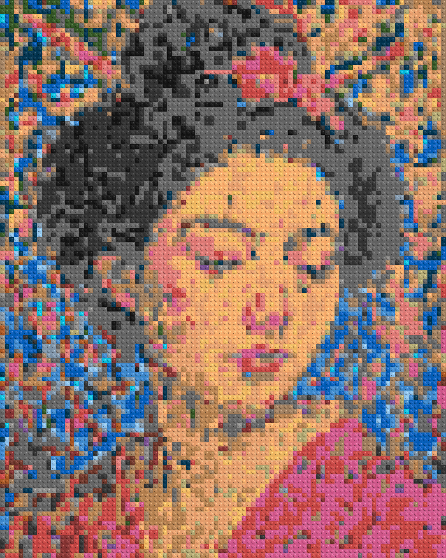 Sakura – A Woman Shaped by Light by Joséphine Machalani - Brick Art Mosaic Kit 4x5 large