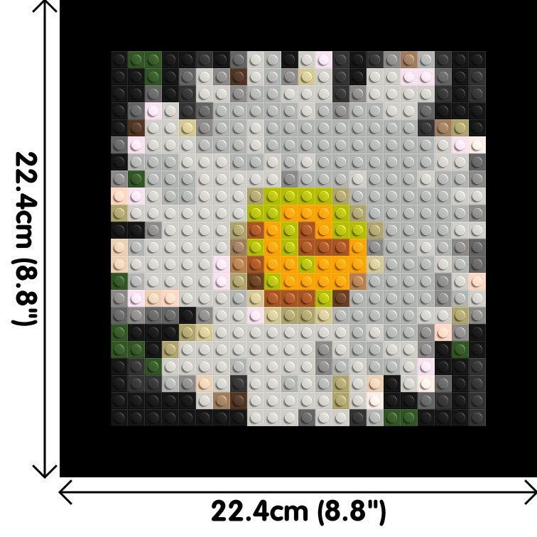 Daisy – A Quiet Bloom of Simplicity by Joséphine Machalani - Brick Art Mosaic Kit 1x1 dimensions with frame