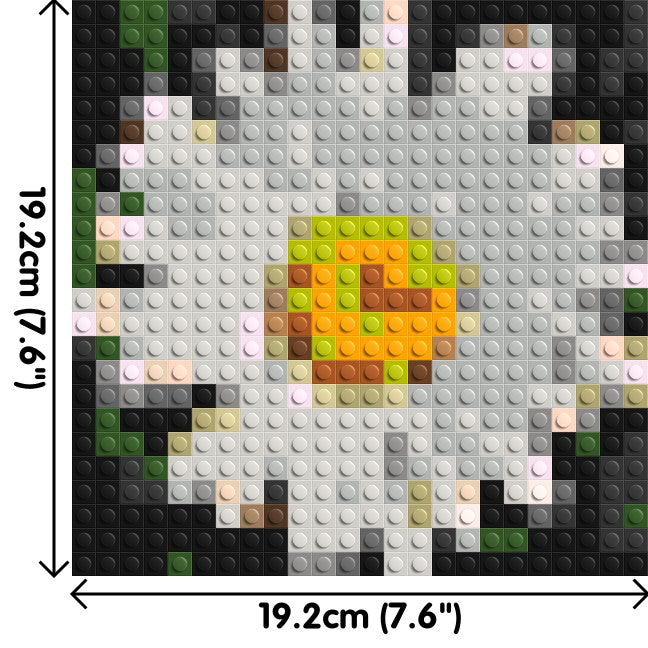 Daisy – A Quiet Bloom of Simplicity by Joséphine Machalani - Brick Art Mosaic Kit 1x1 dimensions