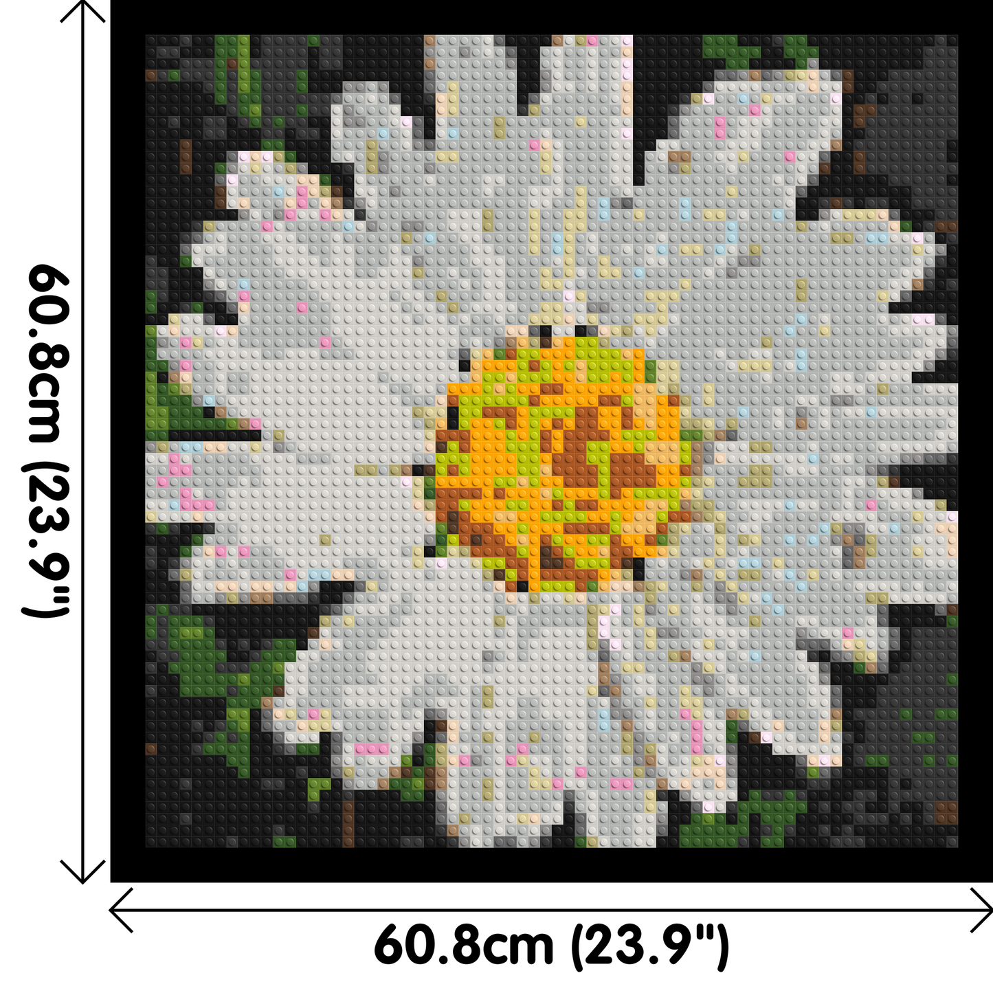 Daisy – A Quiet Bloom of Simplicity by Joséphine Machalani - Brick Art Mosaic Kit 3x3 large