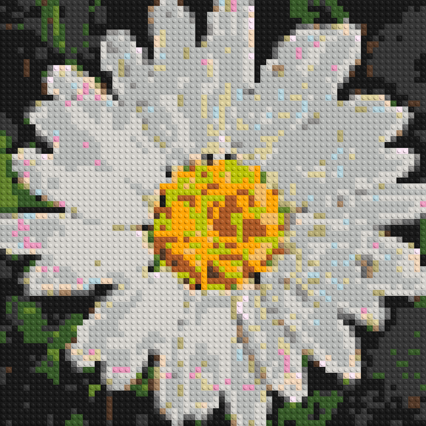 Daisy – A Quiet Bloom of Simplicity by Joséphine Machalani - Brick Art Mosaic Kit 3x3 large