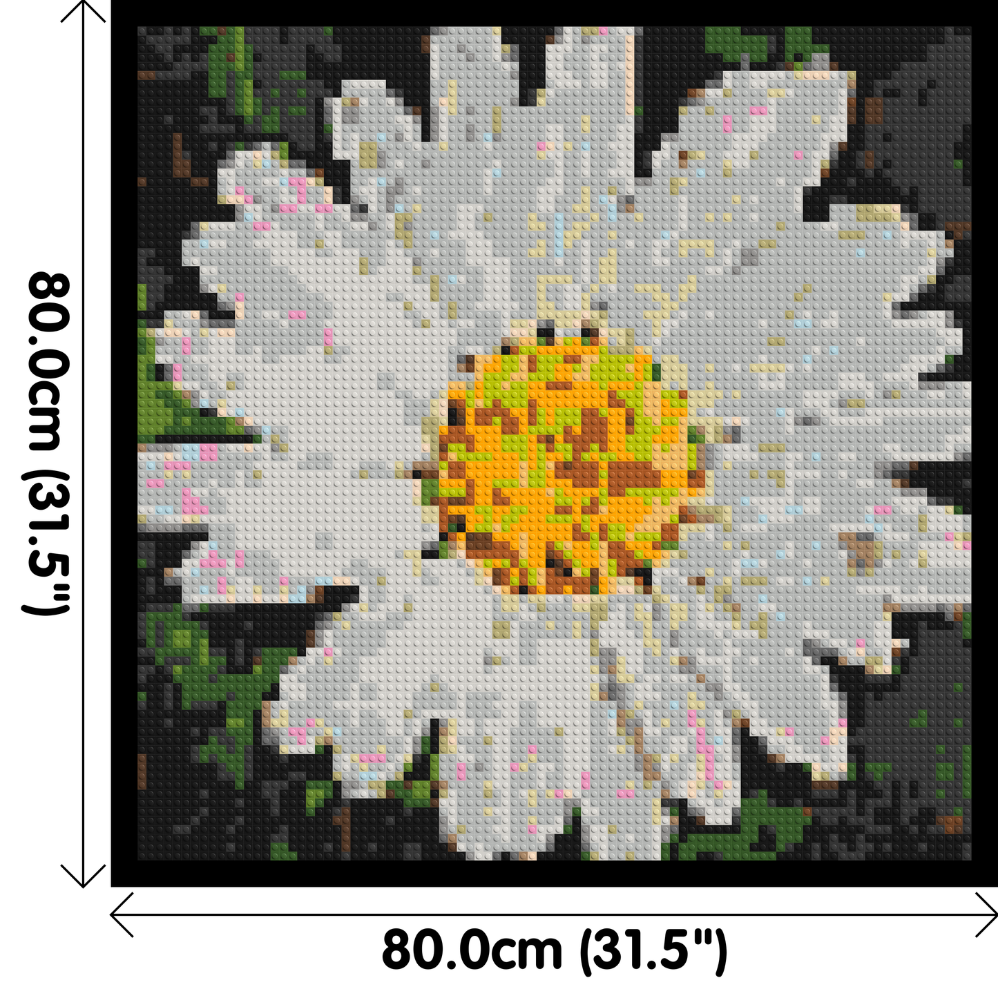 Daisy – A Quiet Bloom of Simplicity by Joséphine Machalani - Brick Art Mosaic Kit 4x4 large