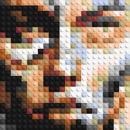 Warrior – Strength in Stillness by Joséphine Machalani - Brick Art Mosaic Kit 1x1 large