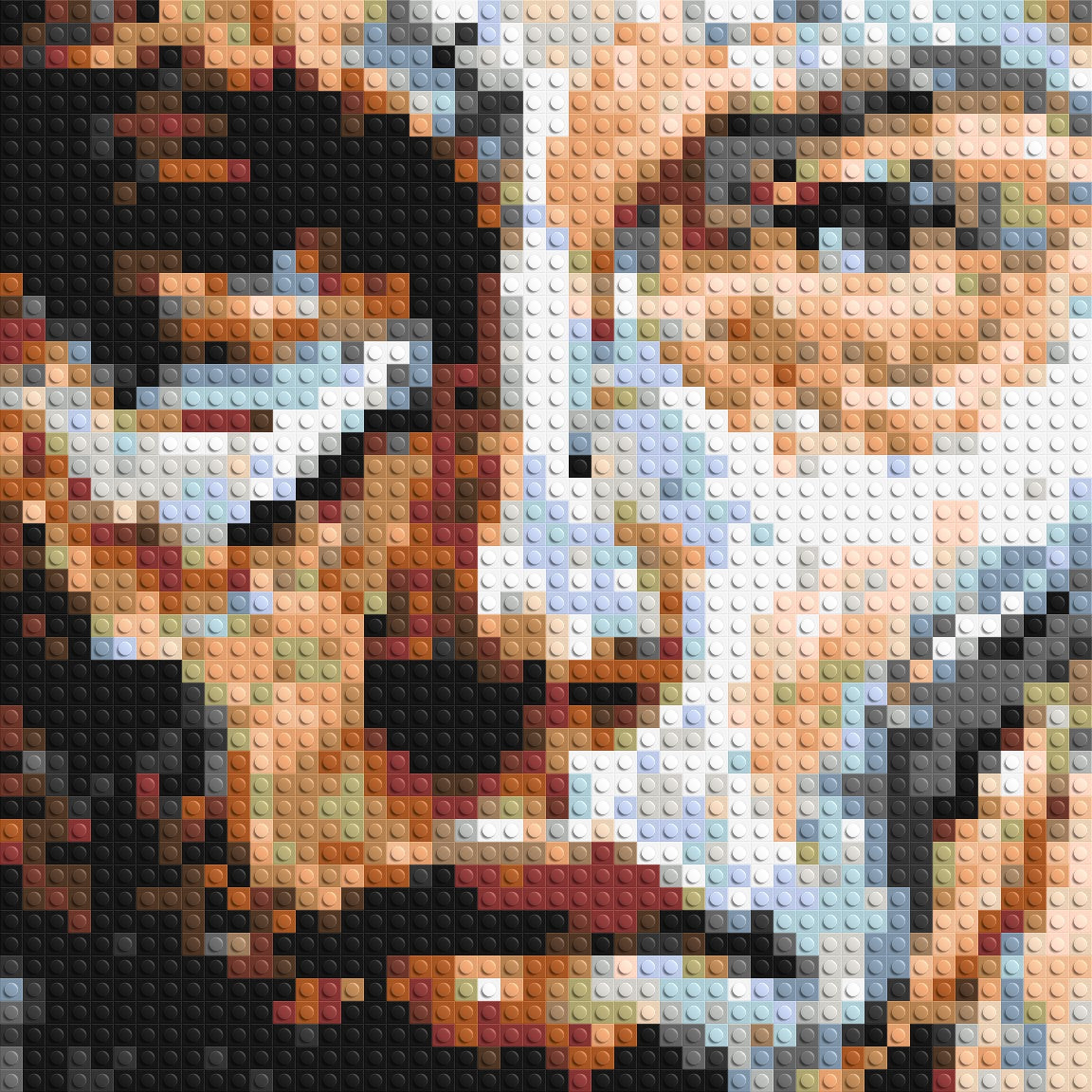Warrior – Strength in Stillness by Joséphine Machalani - Brick Art Mosaic Kit 2x2 large