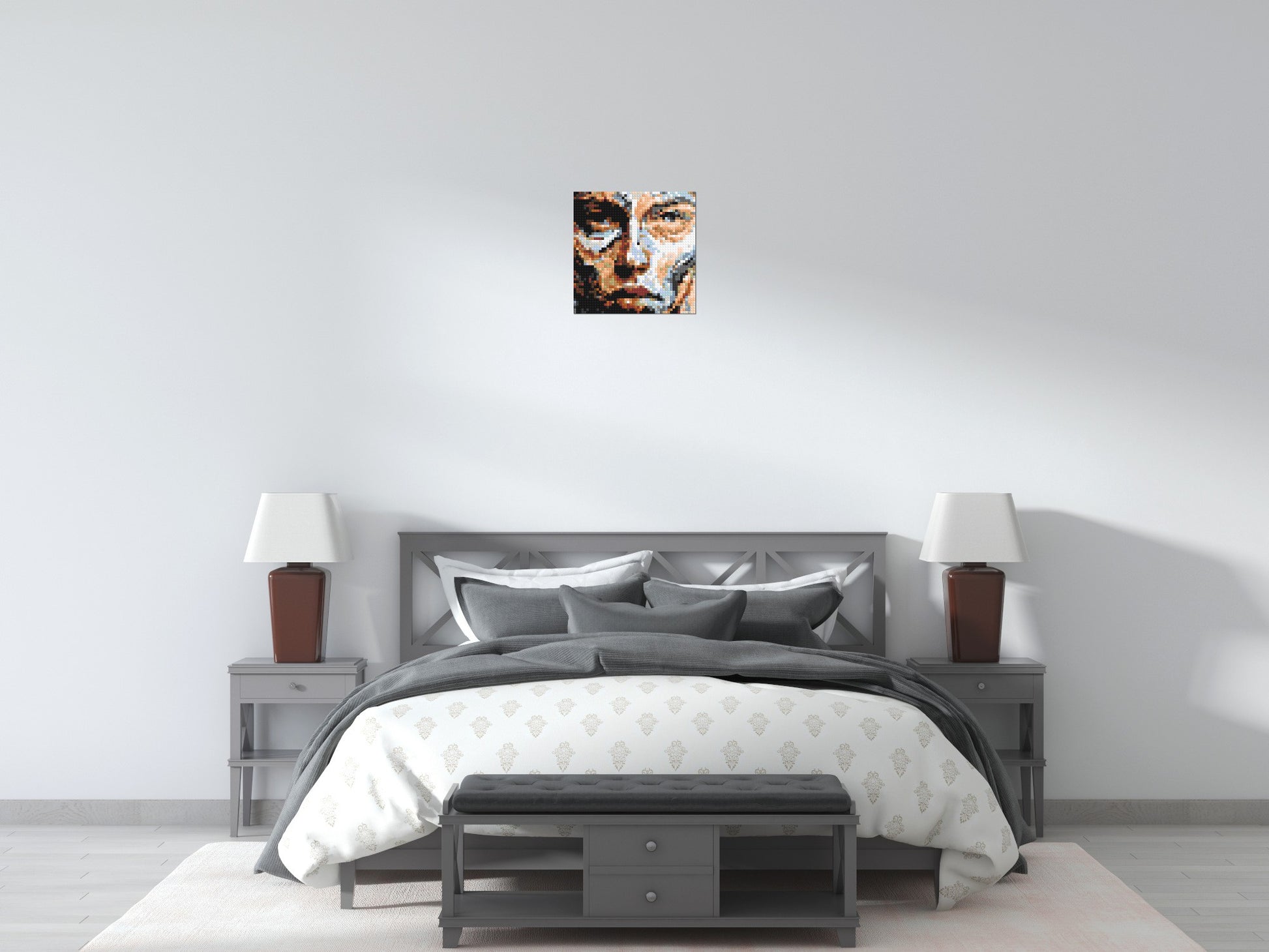 Warrior – Strength in Stillness by Joséphine Machalani - Brick Art Mosaic Kit 2x2 scene