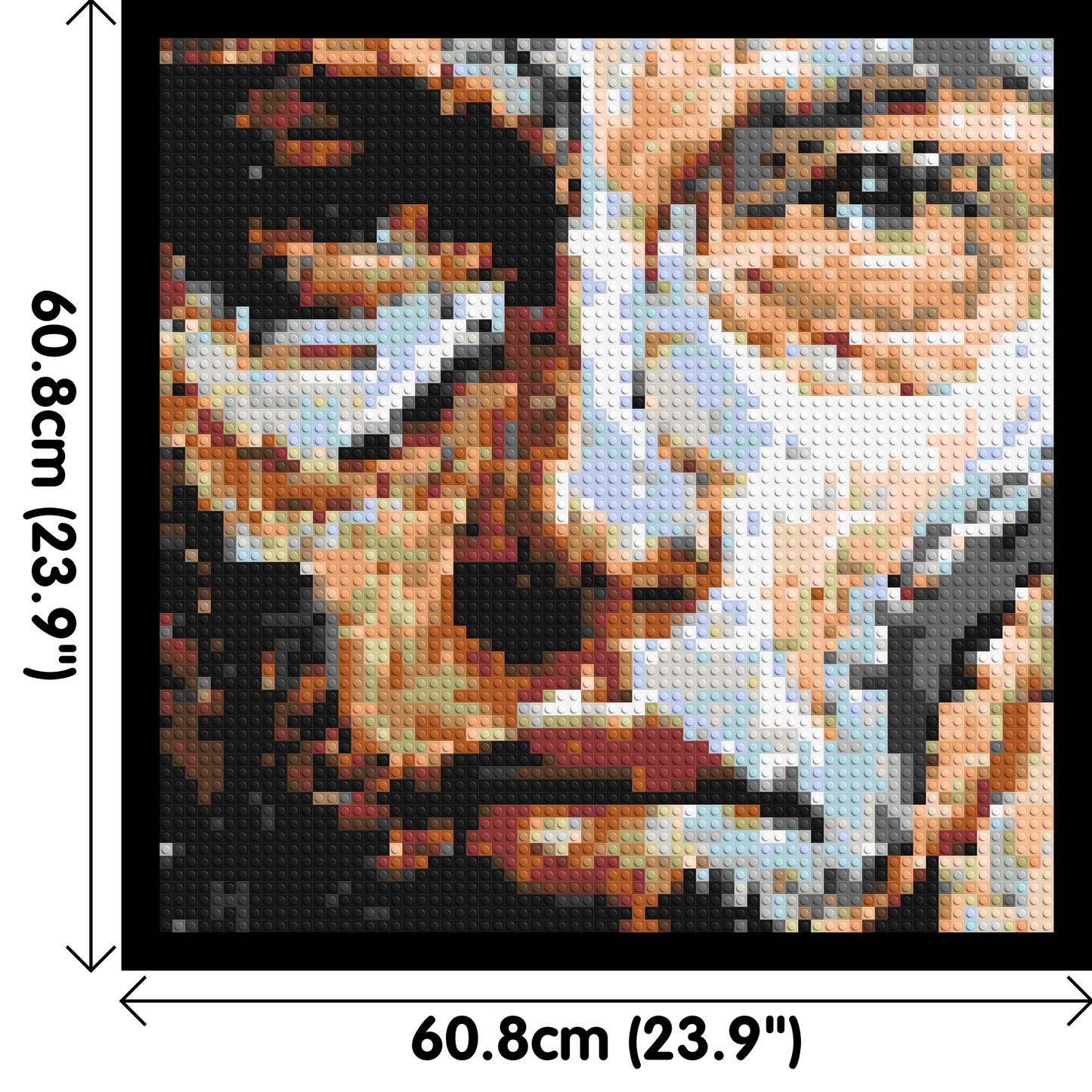 Warrior – Strength in Stillness by Joséphine Machalani - Brick Art Mosaic Kit 3x3 large