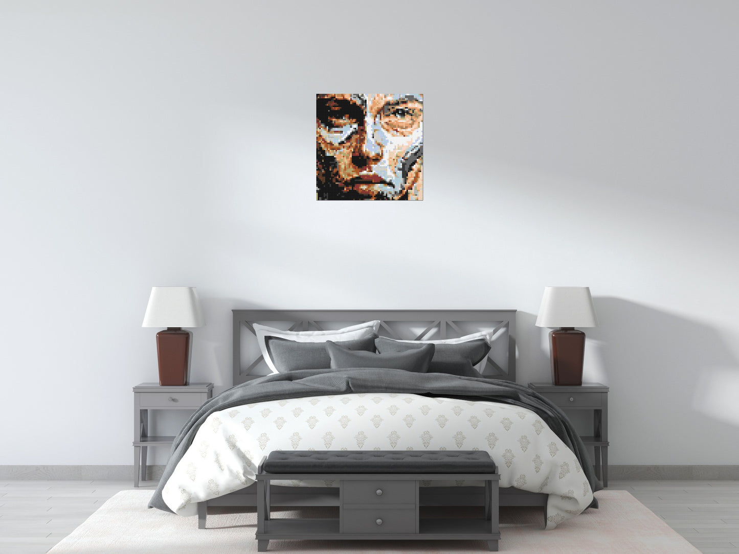 Warrior – Strength in Stillness by Joséphine Machalani - Brick Art Mosaic Kit 3x3 large