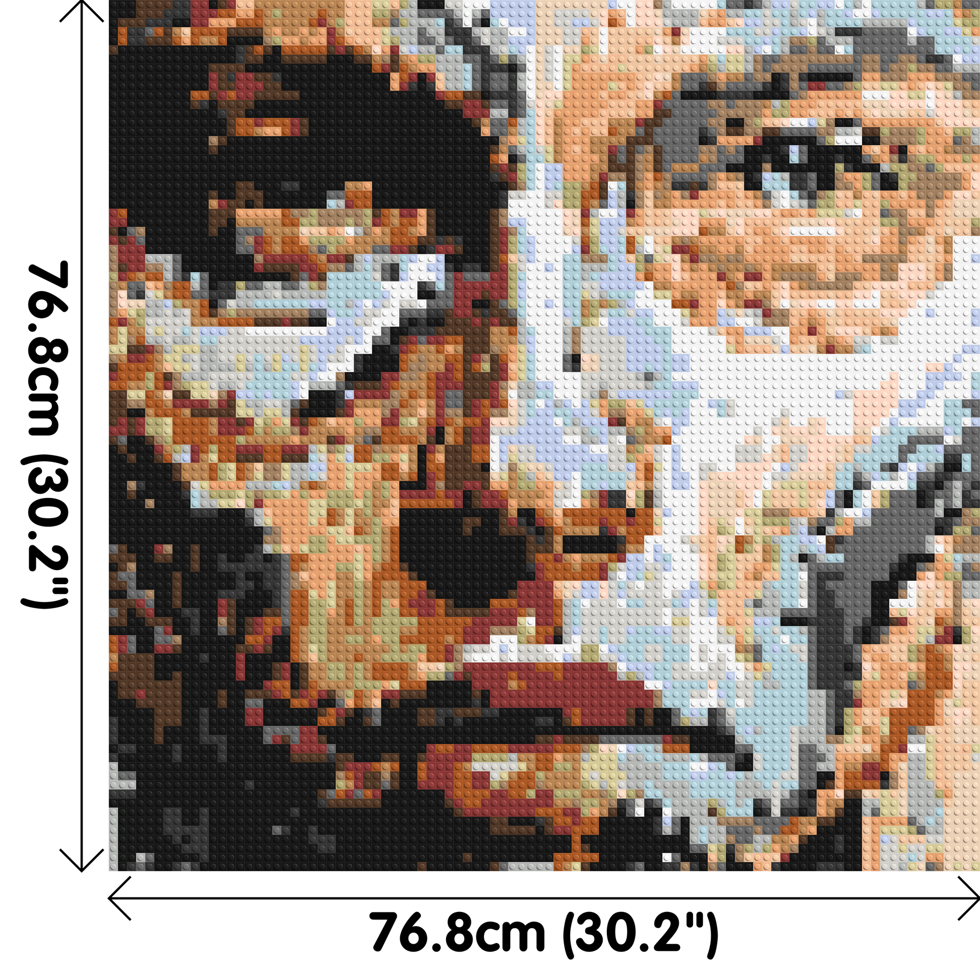 Warrior – Strength in Stillness by Joséphine Machalani - Brick Art Mosaic Kit 4x4 dimensions