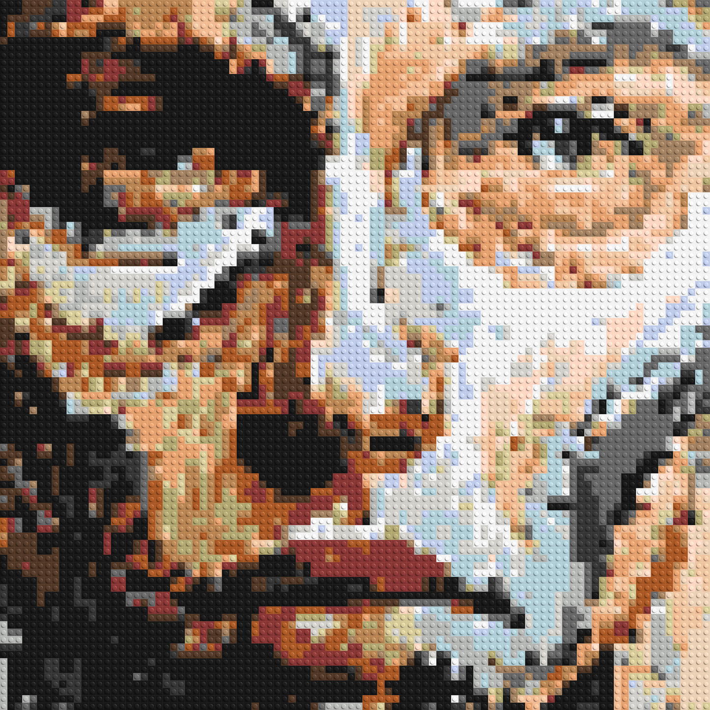 Warrior – Strength in Stillness by Joséphine Machalani - Brick Art Mosaic Kit 4x4 large