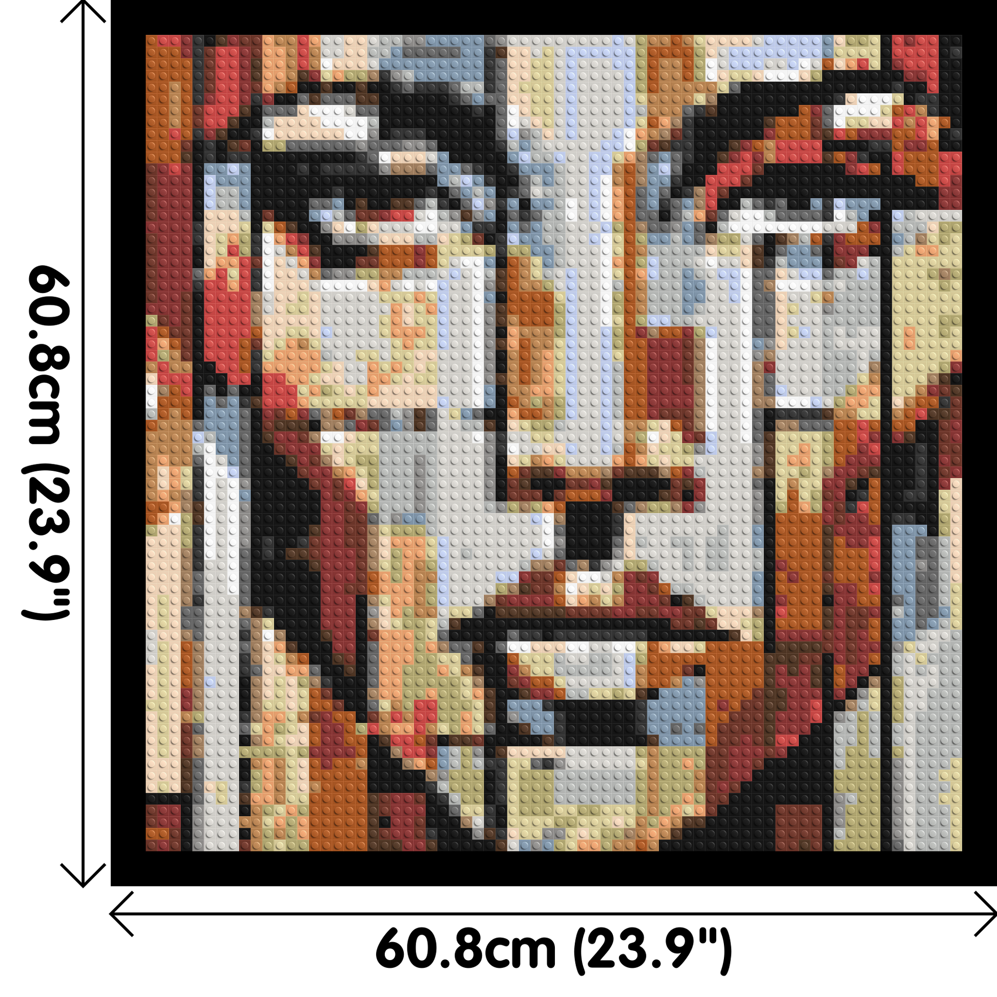 Vogue – A Portrait Shaped by Style by Joséphine Machalani - Brick Art Mosaic Kit 3x3 dimensions with frame