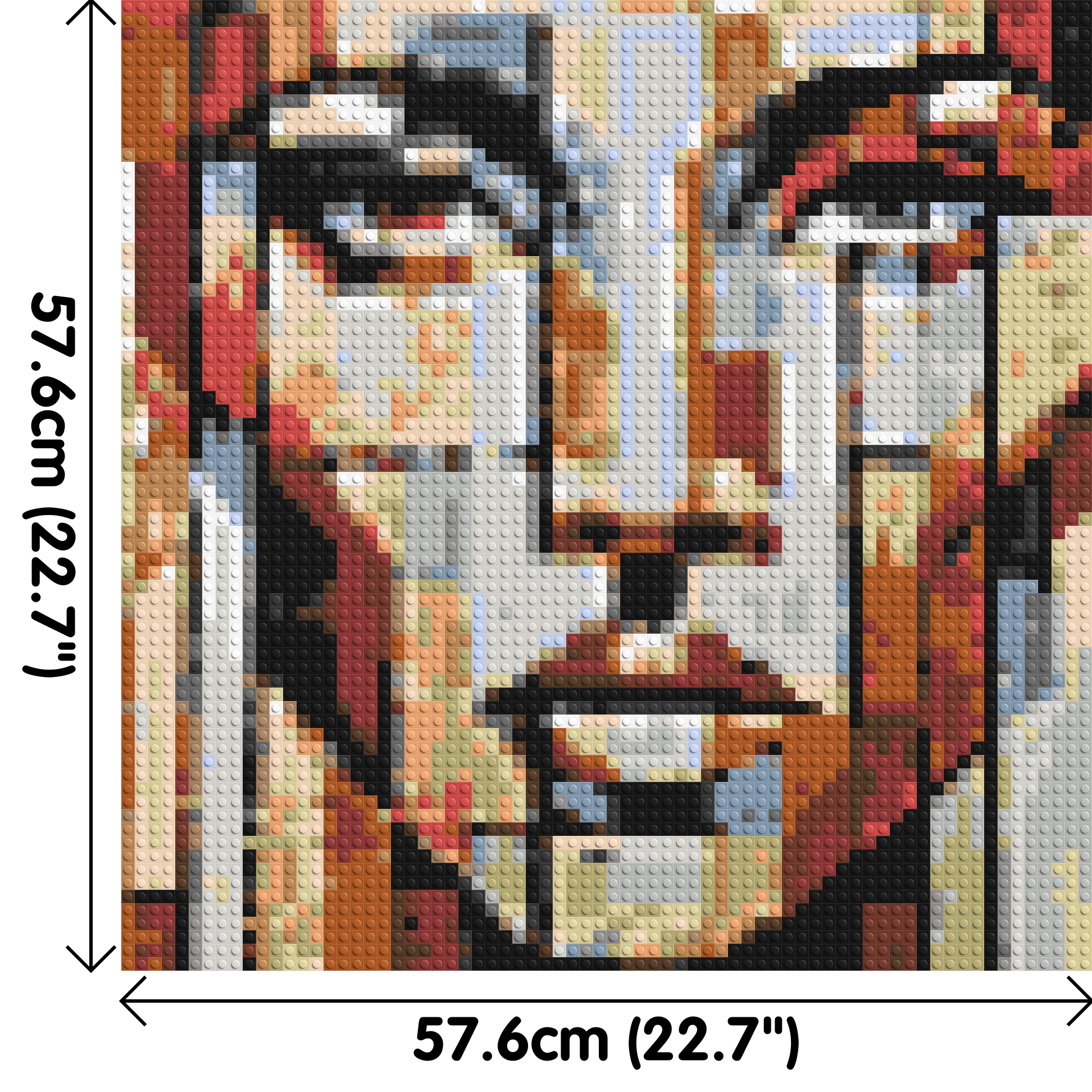 Vogue – A Portrait Shaped by Style by Joséphine Machalani - Brick Art Mosaic Kit 3x3 dimensions