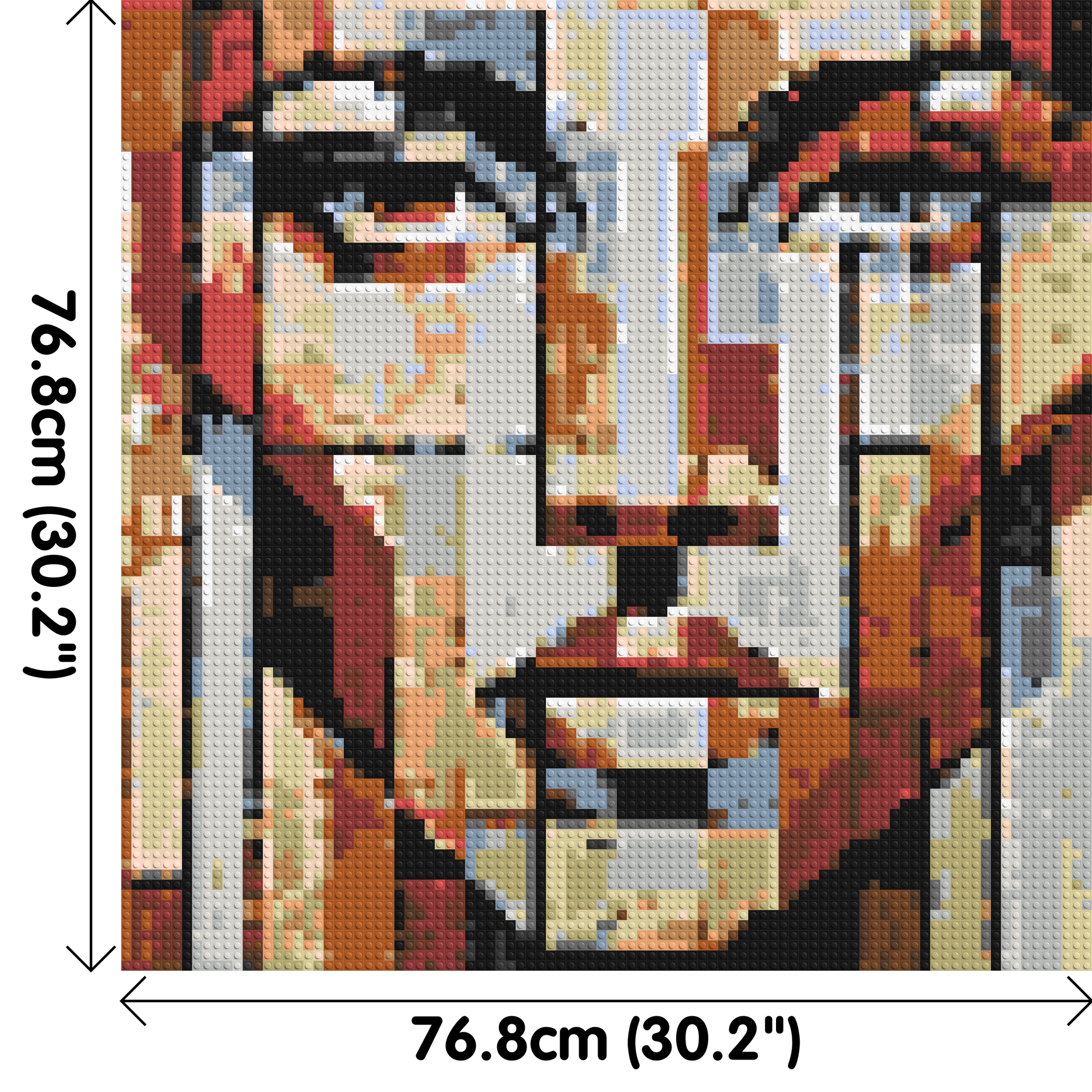 Vogue – A Portrait Shaped by Style by Joséphine Machalani - Brick Art Mosaic Kit 4x4 dimensions