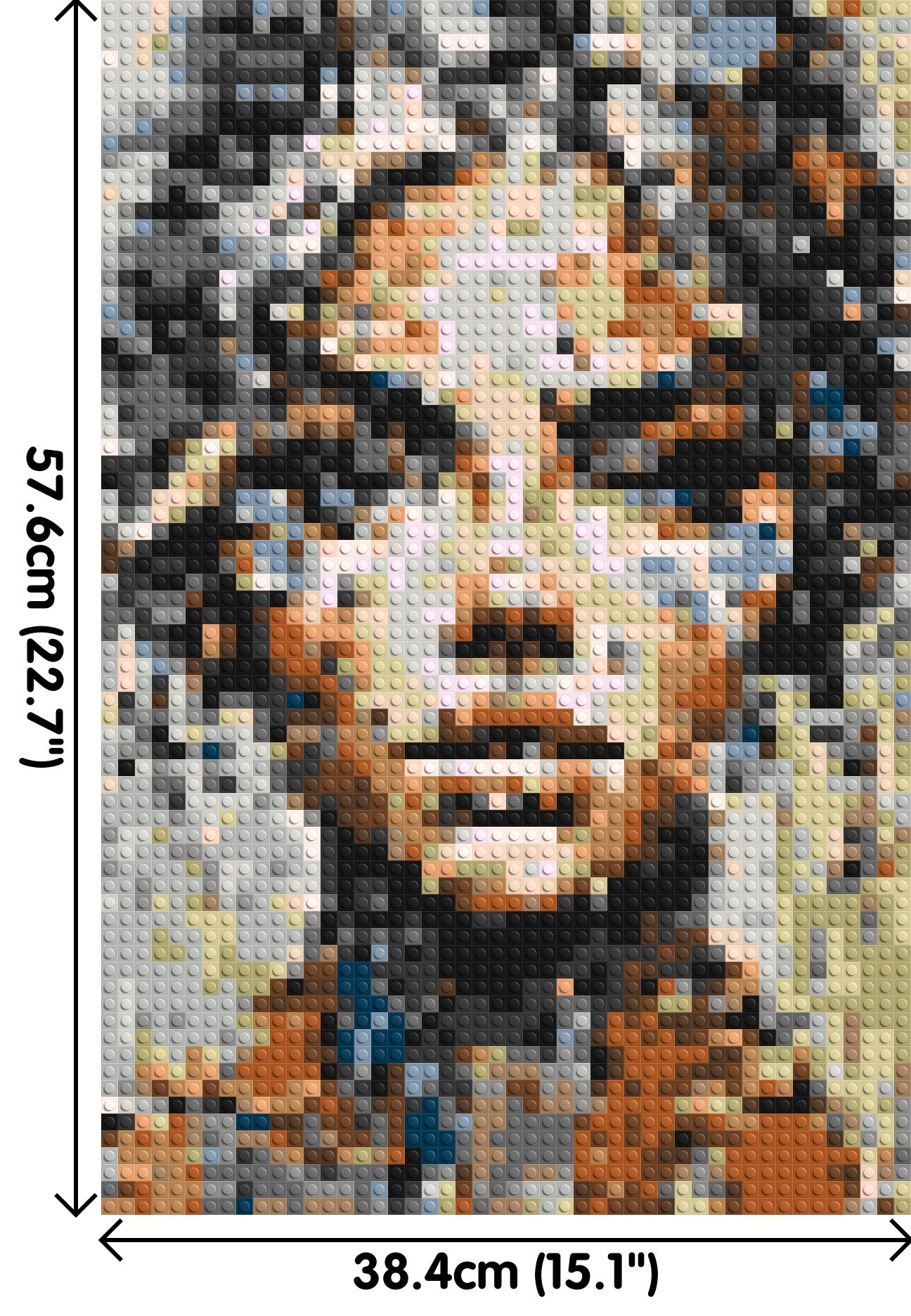 Pixel – A Face Built From Fragments by Joséphine Machalani - Brick Art Mosaic Kit 2x3 large