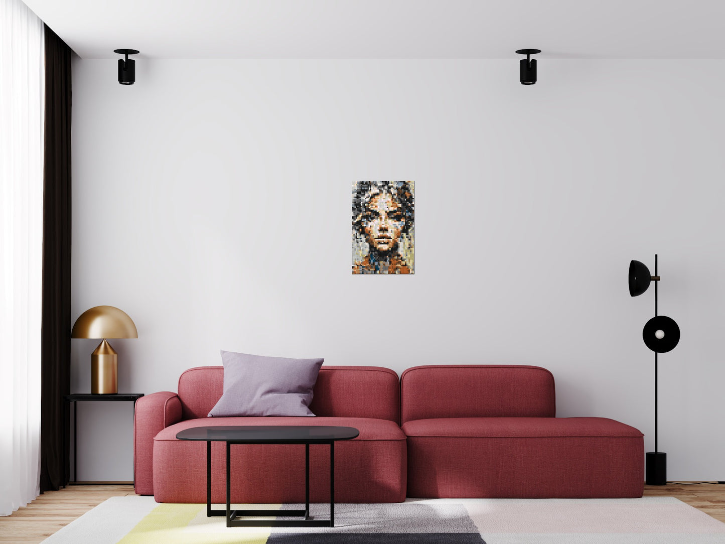 Pixel – A Face Built From Fragments by Joséphine Machalani - Brick Art Mosaic Kit 2x3 large