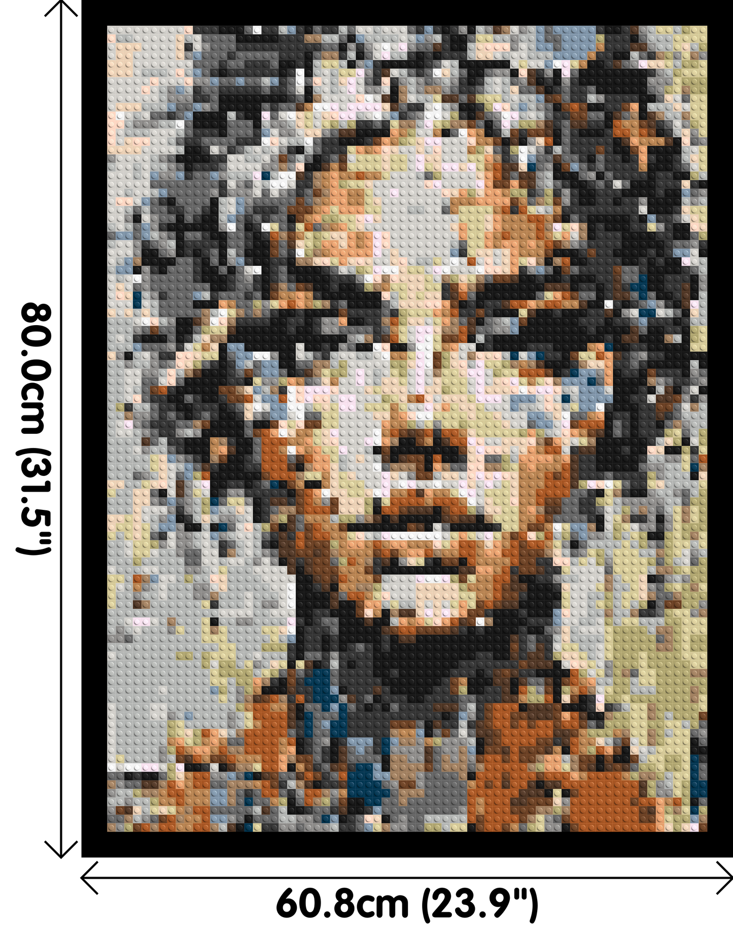 Pixel – A Face Built From Fragments by Joséphine Machalani - Brick Art Mosaic Kit 3x4 large
