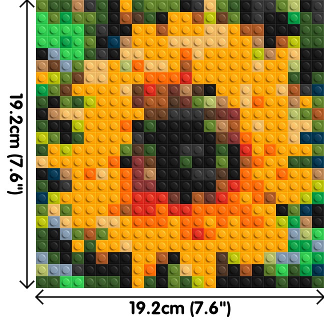 Sunflower – A Bloom of Warm Light by Joséphine Machalani - Brick Art Mosaic Kit 1x1 dimensions