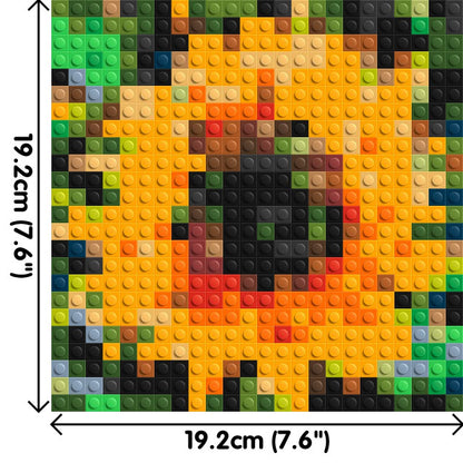 Sunflower – A Bloom of Warm Light by Joséphine Machalani - Brick Art Mosaic Kit 1x1 large