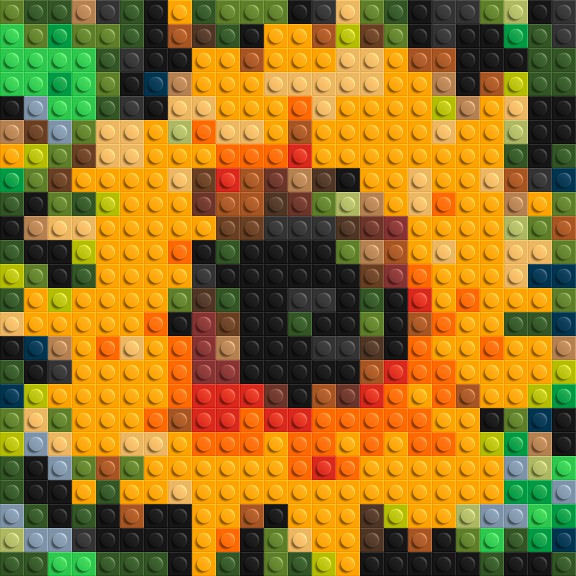 Sunflower – A Bloom of Warm Light by Joséphine Machalani - Brick Art Mosaic Kit 1x1 large
