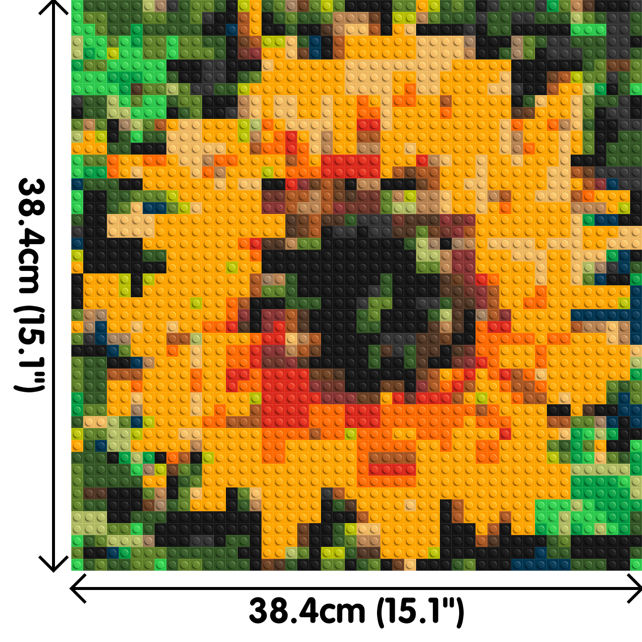 Sunflower – A Bloom of Warm Light by Joséphine Machalani - Brick Art Mosaic Kit 2x2 large