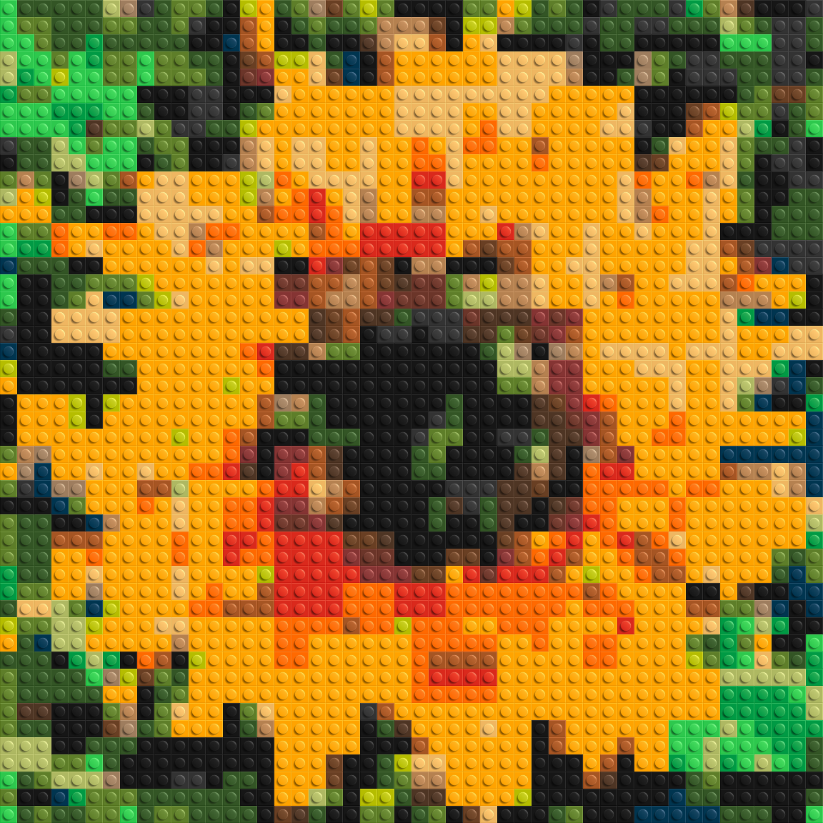 Sunflower – A Bloom of Warm Light by Joséphine Machalani - Brick Art Mosaic Kit 2x2 large