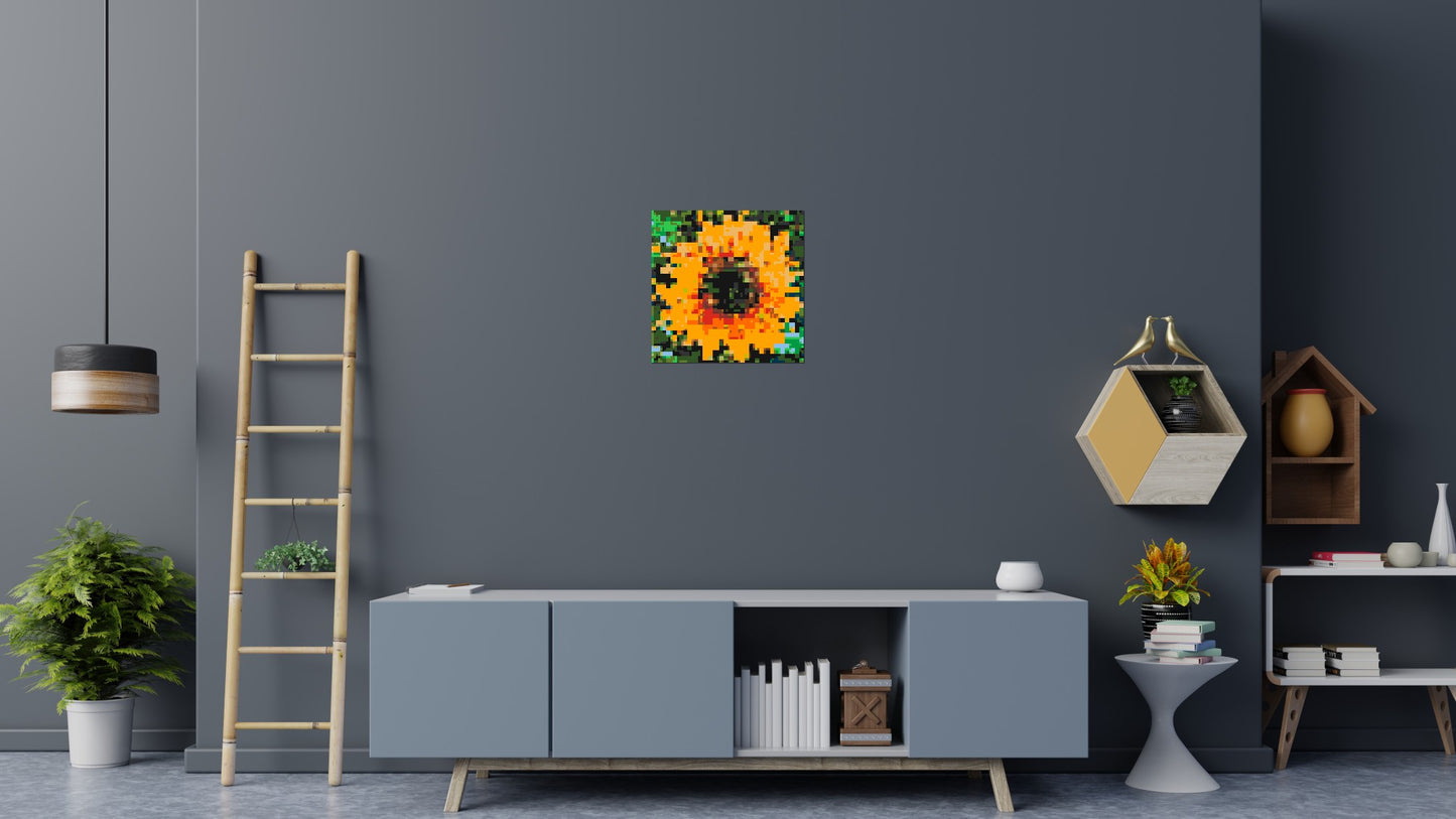 Sunflower – A Bloom of Warm Light by Joséphine Machalani - Brick Art Mosaic Kit 3x3 large