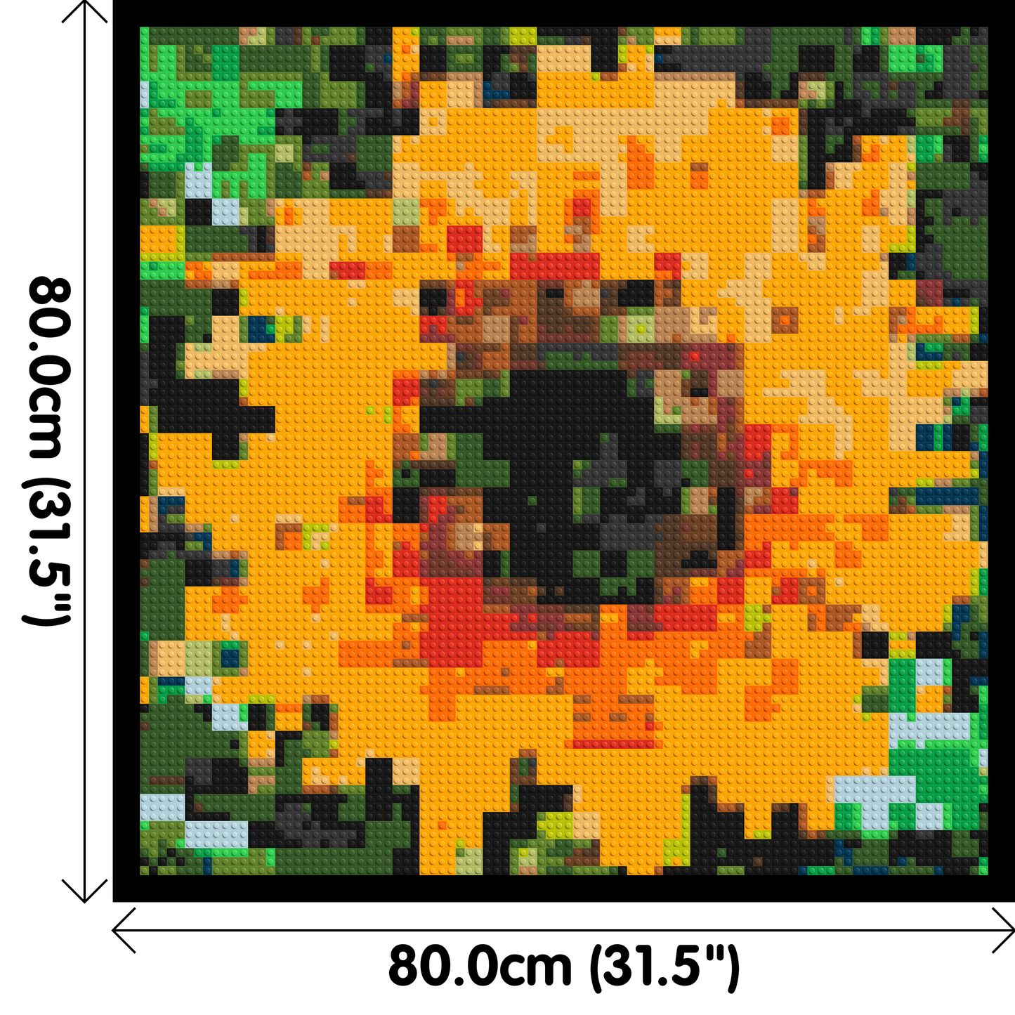 Sunflower – A Bloom of Warm Light by Joséphine Machalani - Brick Art Mosaic Kit 4x4 large