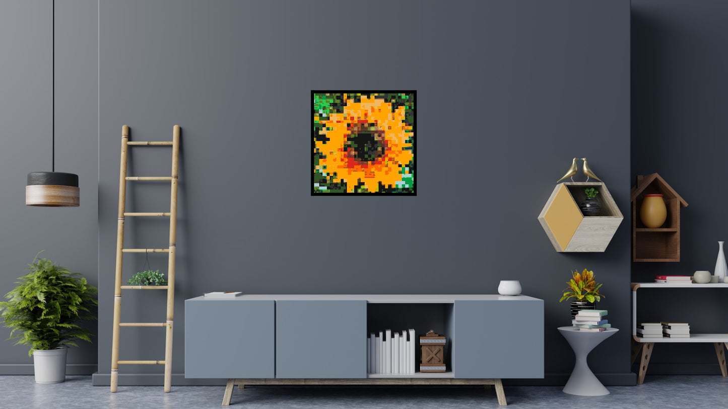 Sunflower – A Bloom of Warm Light by Joséphine Machalani - Brick Art Mosaic Kit 4x4 large