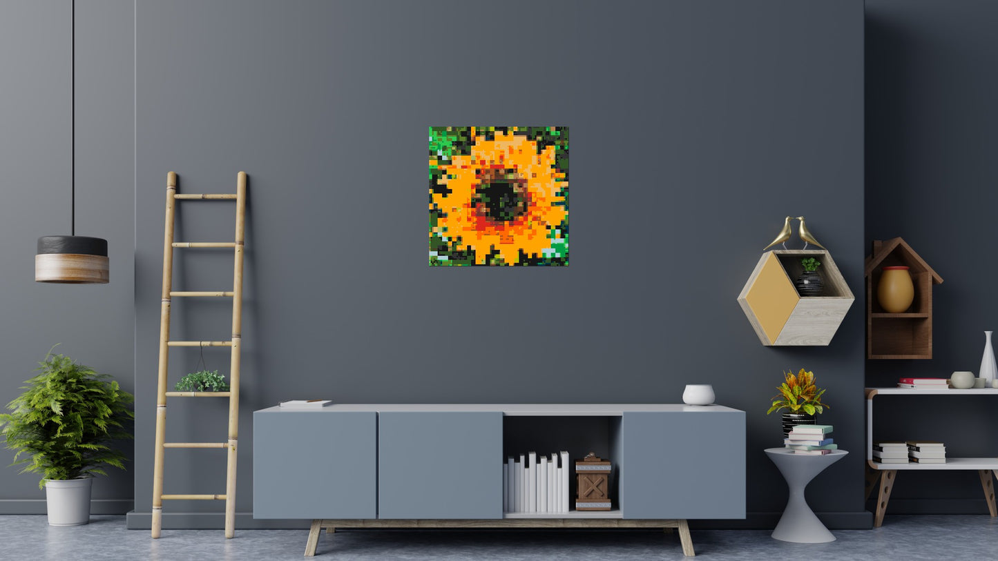 Sunflower – A Bloom of Warm Light by Joséphine Machalani - Brick Art Mosaic Kit 4x4 large
