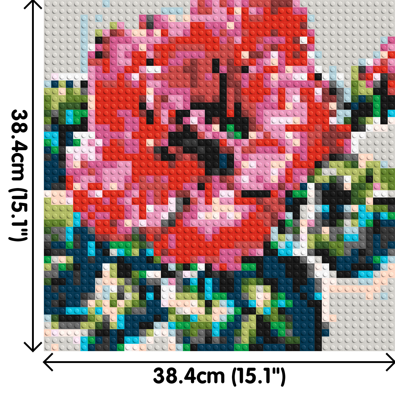 Hibiscus – A Bloom of Gentle Radiance by Joséphine Machalani - Brick Art Mosaic Kit 2x2 dimensions