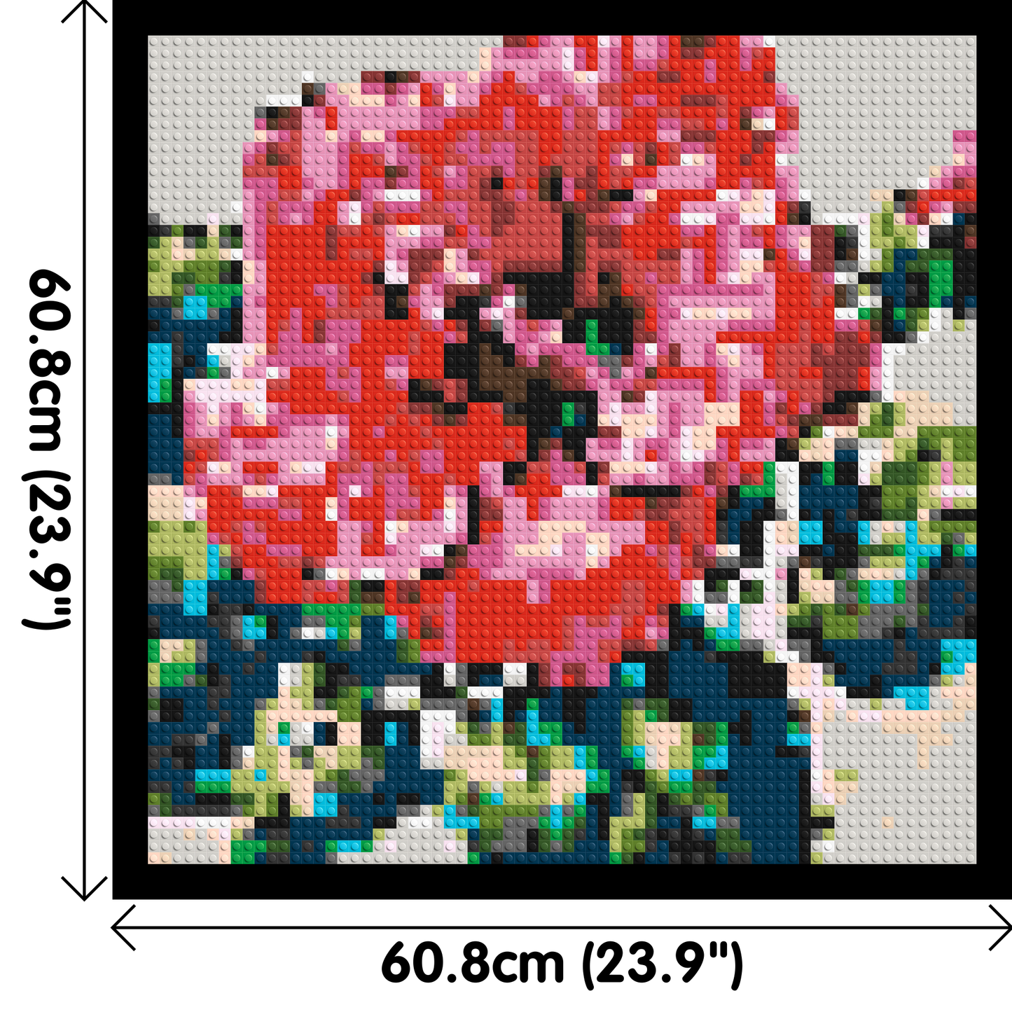 Hibiscus – A Bloom of Gentle Radiance by Joséphine Machalani - Brick Art Mosaic Kit 3x3 large