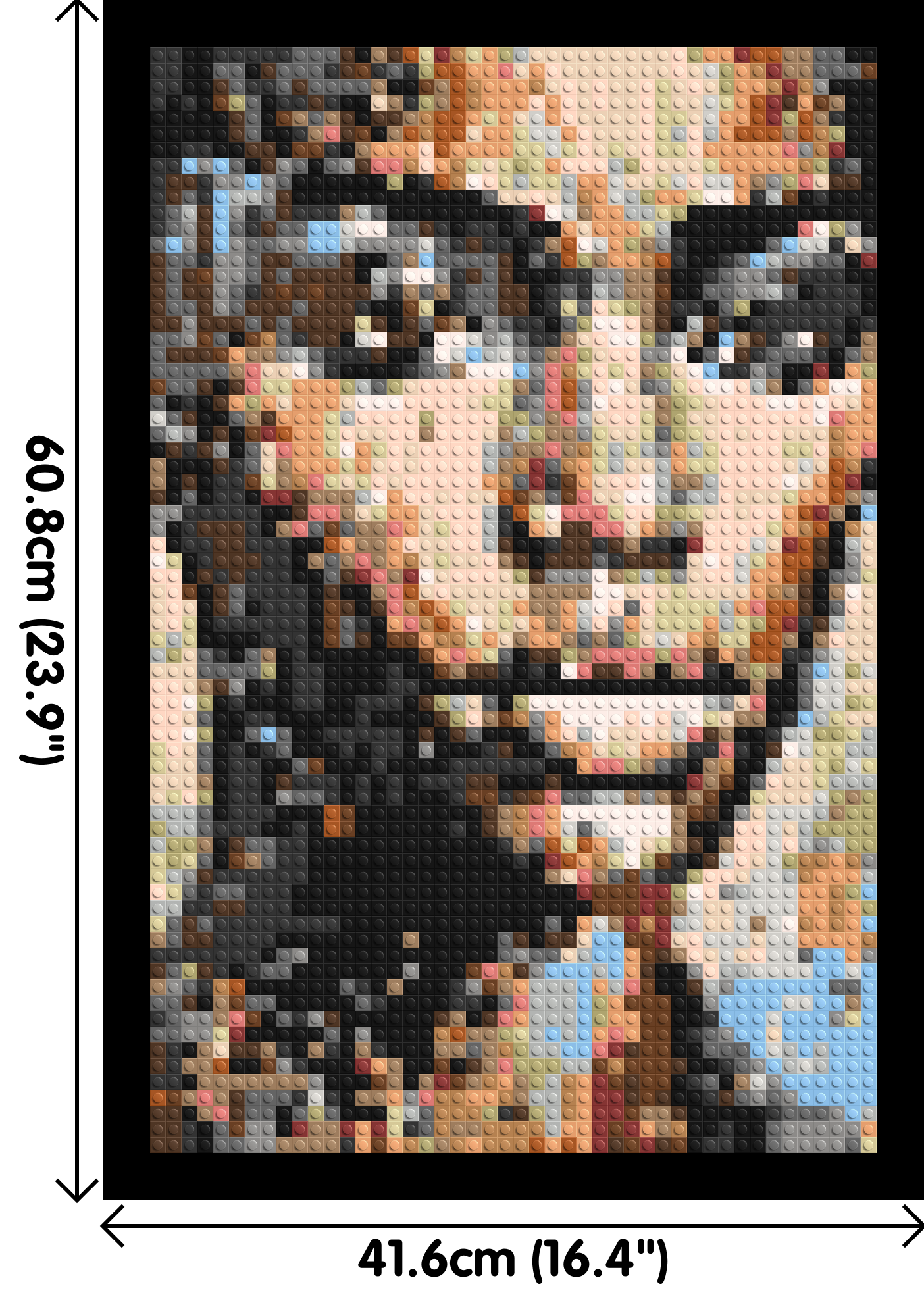 Ferocity – The Pulse of Untamed Energy by Joséphine Machalani - Brick Art Mosaic Kit 2x3 dimensions with frame