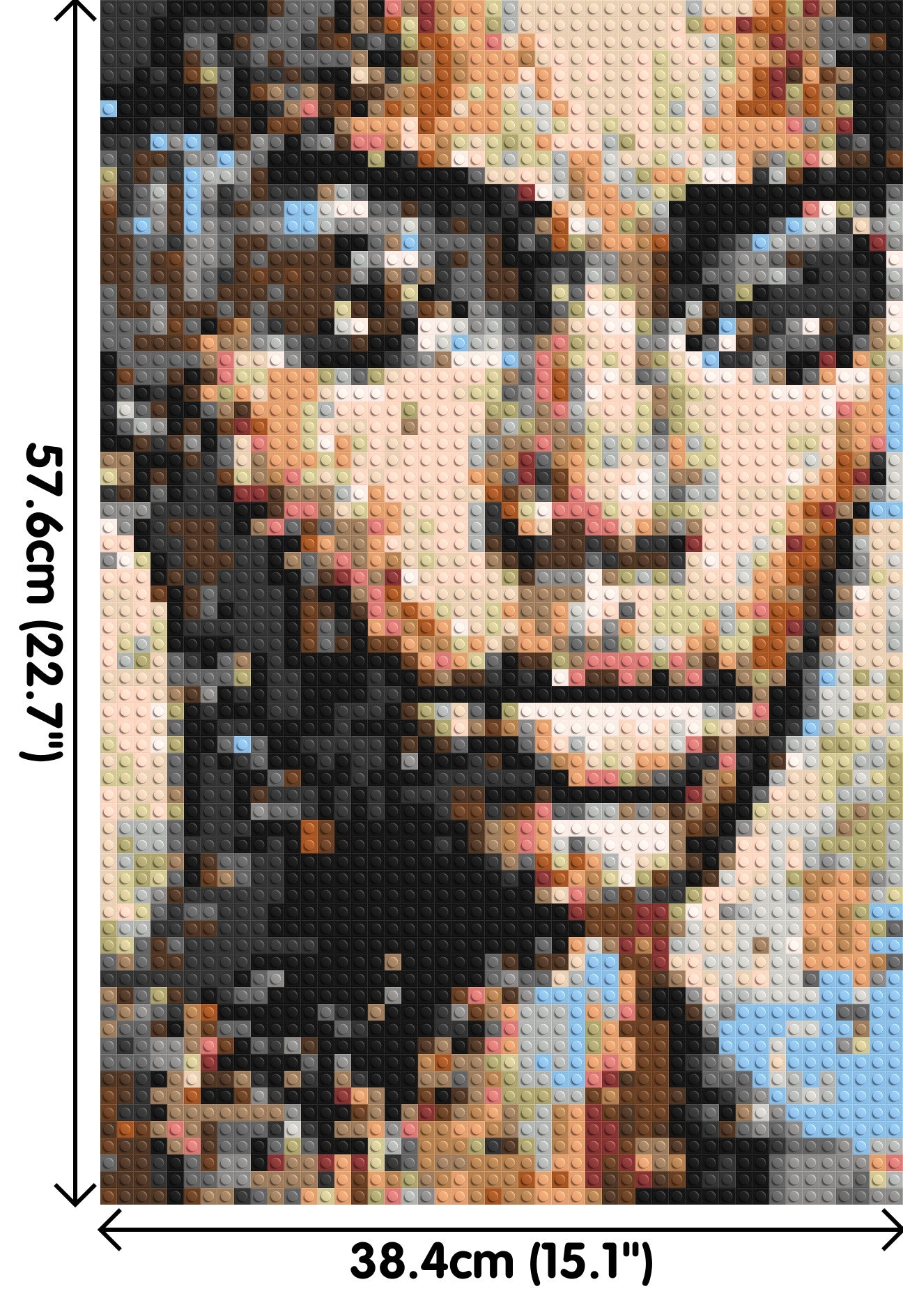 Ferocity – The Pulse of Untamed Energy by Joséphine Machalani - Brick Art Mosaic Kit 2x3 dimensions