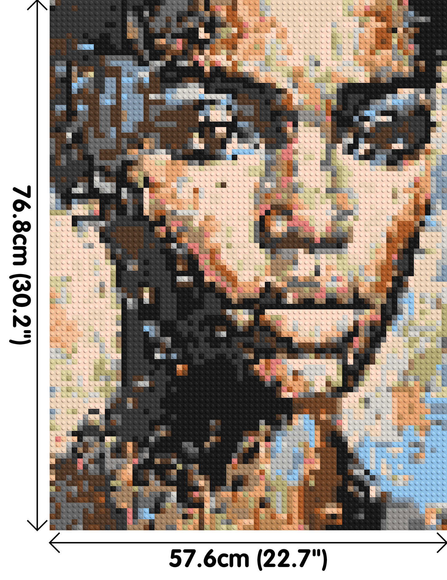 Ferocity – The Pulse of Untamed Energy by Joséphine Machalani - Brick Art Mosaic Kit 3x4 large