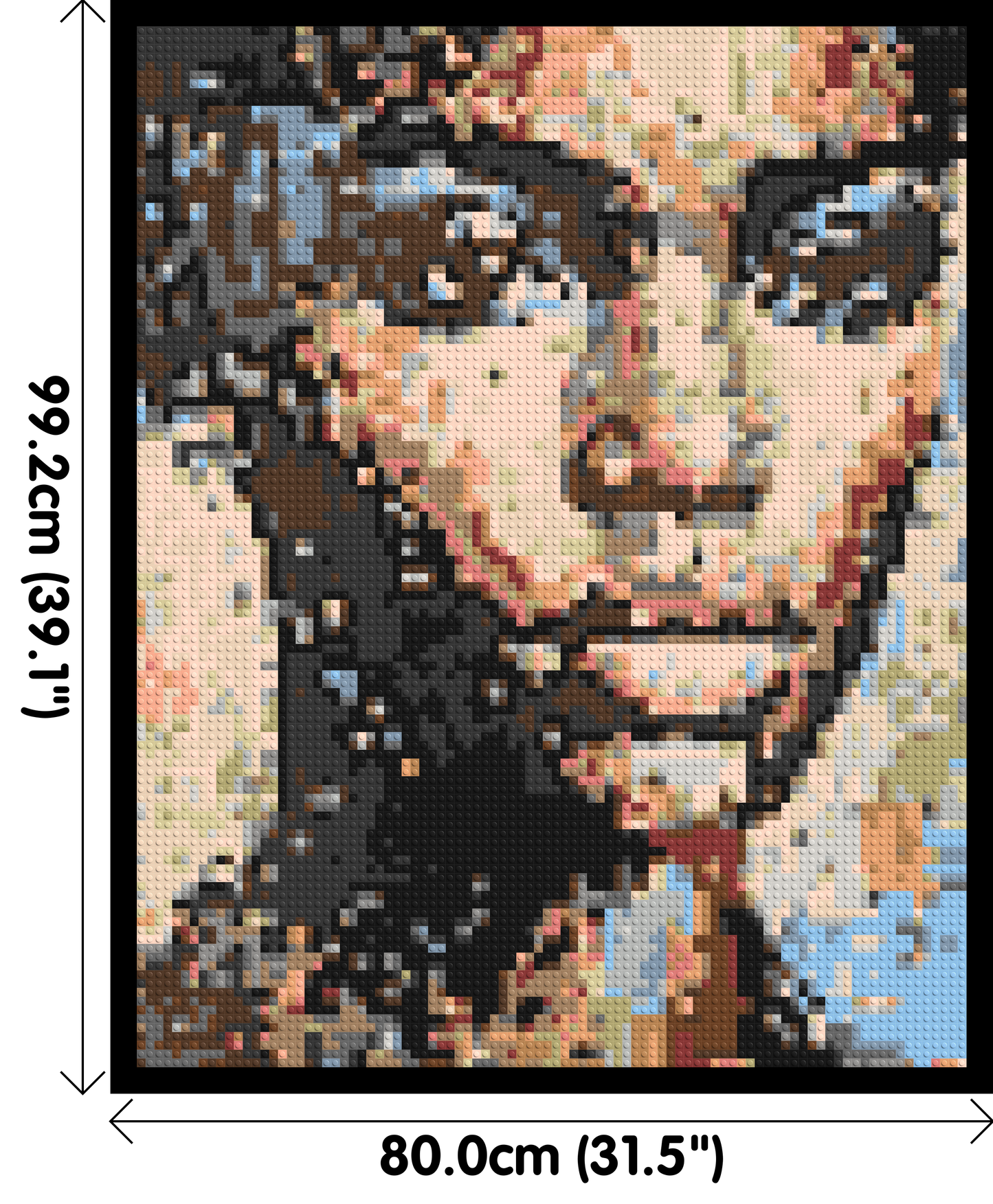Ferocity – The Pulse of Untamed Energy by Joséphine Machalani - Brick Art Mosaic Kit 4x5 large