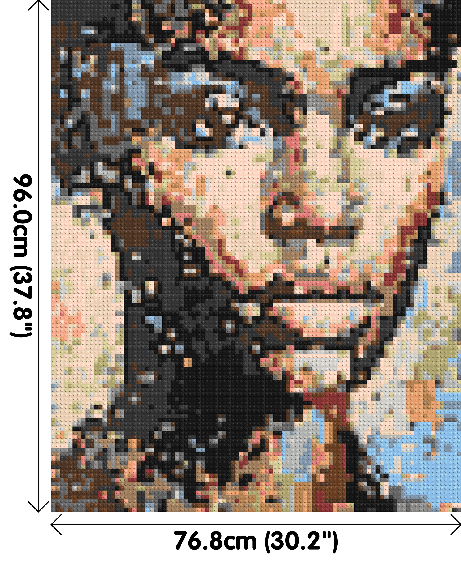 Ferocity – The Pulse of Untamed Energy by Joséphine Machalani - Brick Art Mosaic Kit 4x5 dimensions