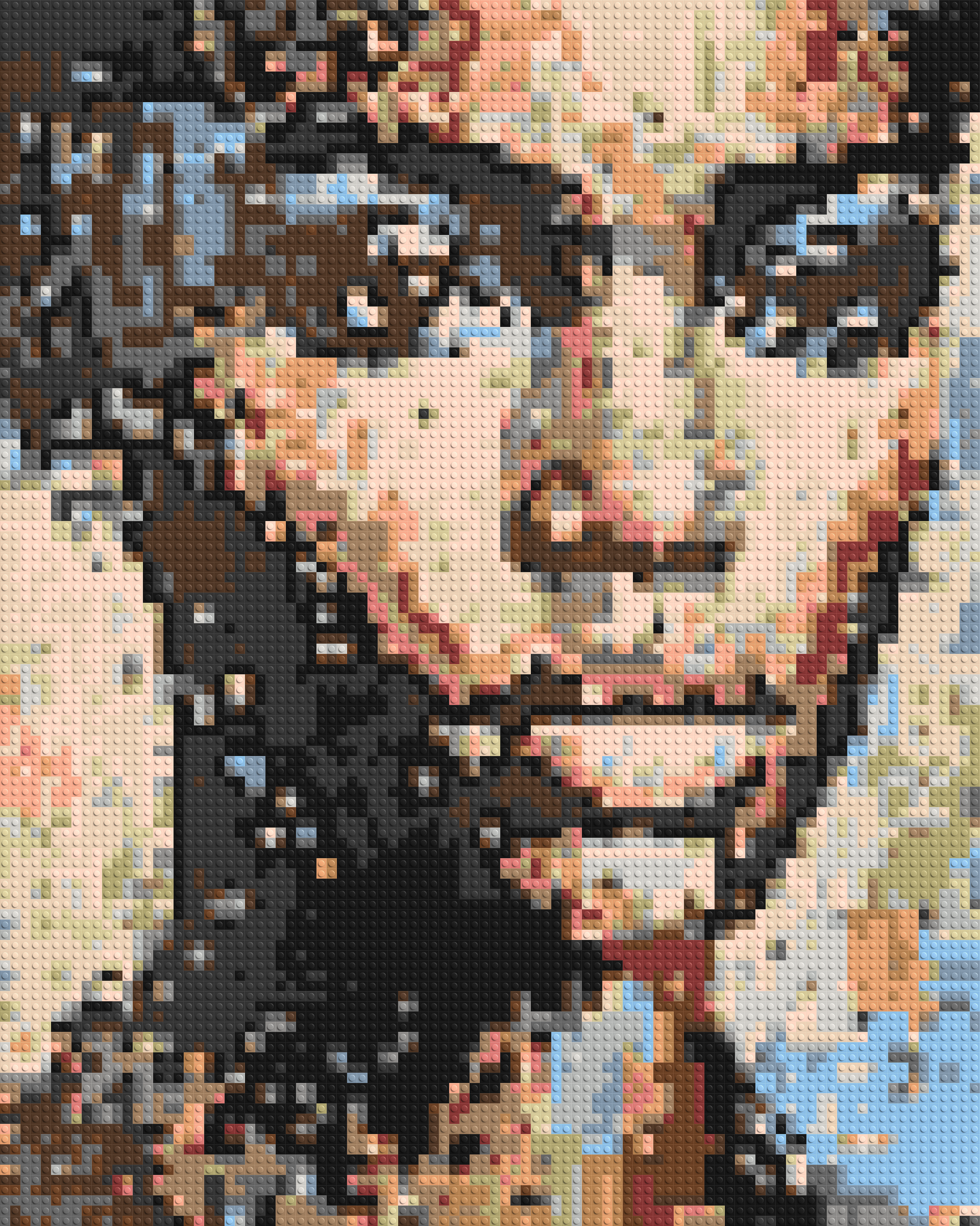Ferocity – The Pulse of Untamed Energy by Joséphine Machalani - Brick Art Mosaic Kit 4x5 large