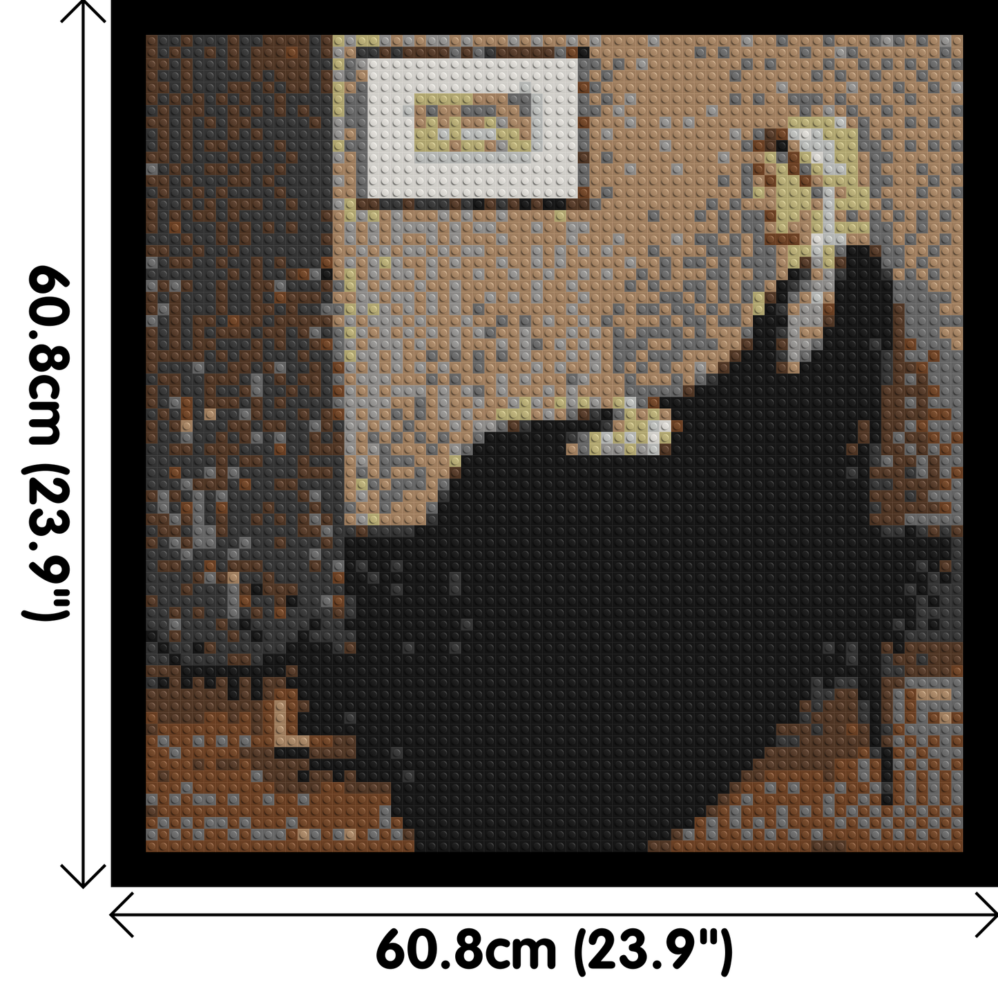 Whistler's Mother by James McNeill Whistler - Brick Art Mosaic Kit 3x3 large