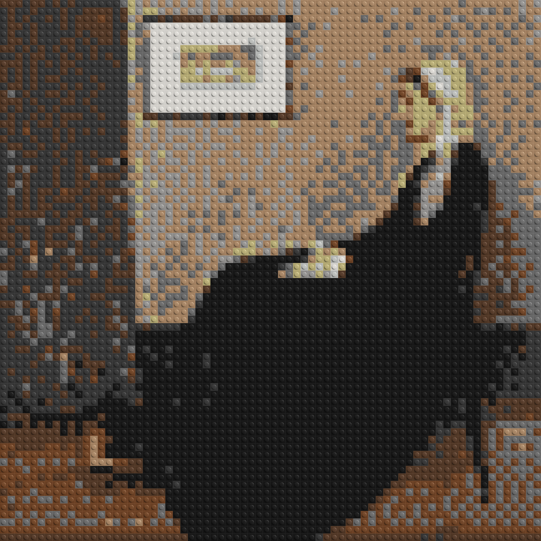 Whistler's Mother by James McNeill Whistler - Brick Art Mosaic Kit 3x3 large