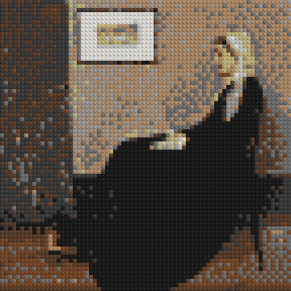 Whistler's Mother by James McNeill Whistler - Brick Art Mosaic Kit 3x3 large
