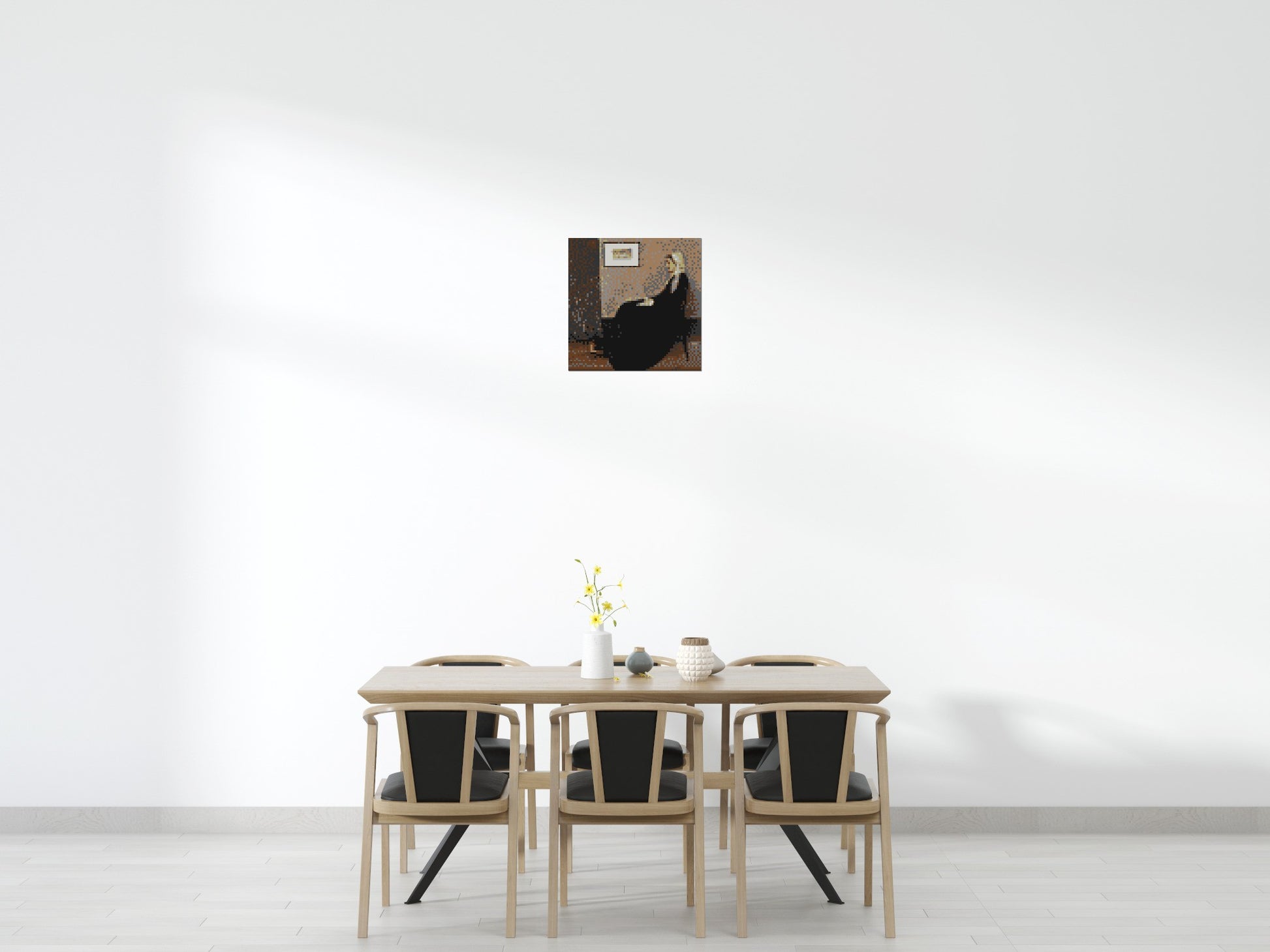 Whistler's Mother by James McNeill Whistler - Brick Art Mosaic Kit 3x3 scene