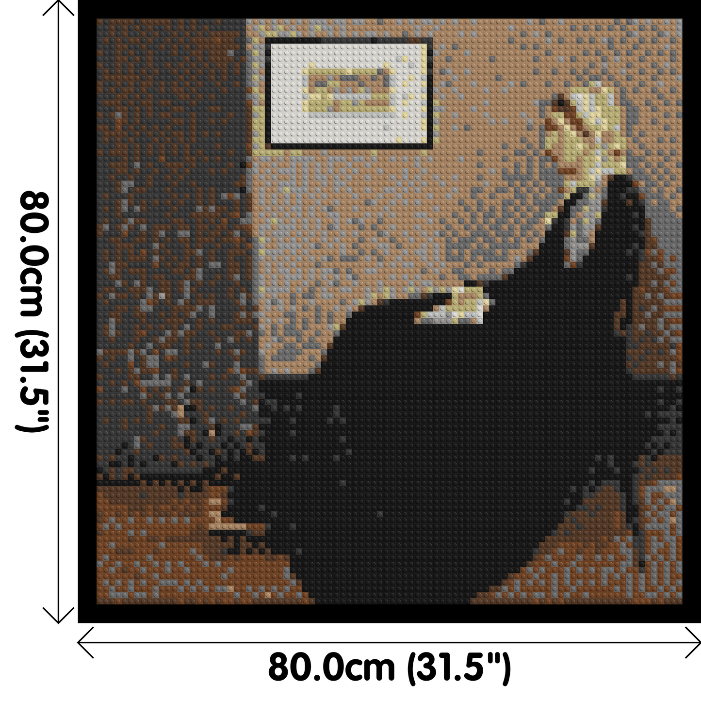 Whistler's Mother by James McNeill Whistler - Brick Art Mosaic Kit 4x4 large